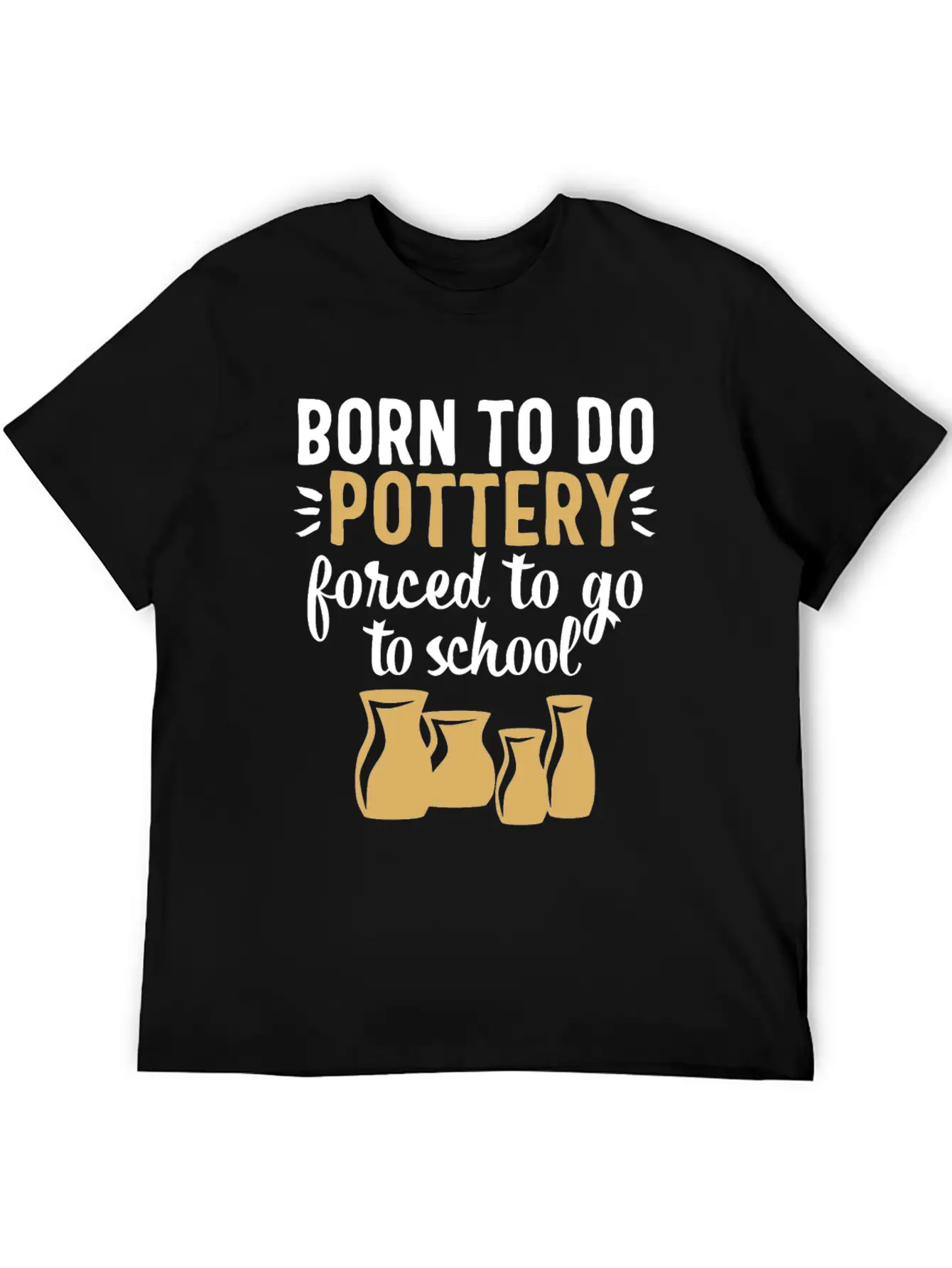 Pottery Gifts Her Anniversary Funny Ceramics Born Lightweight Cotton T-Shirt – Daily Comfort Graphic Shirt
