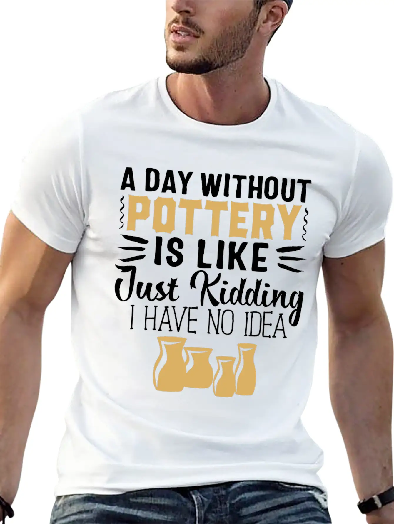 Pottery Her Anniversary Funny Ceramics Lover Unisex Casual T-Shirt ��� Clean Design For Daily Comfort