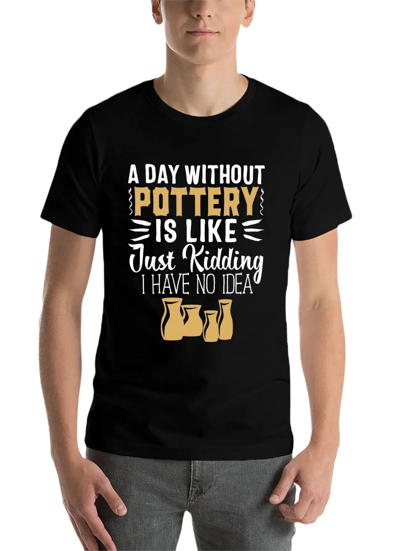 Pottery Her Anniversary Funny Ceramics Lover Unisex Casual T-Shirt ��� Clean Design For Daily Comfort
