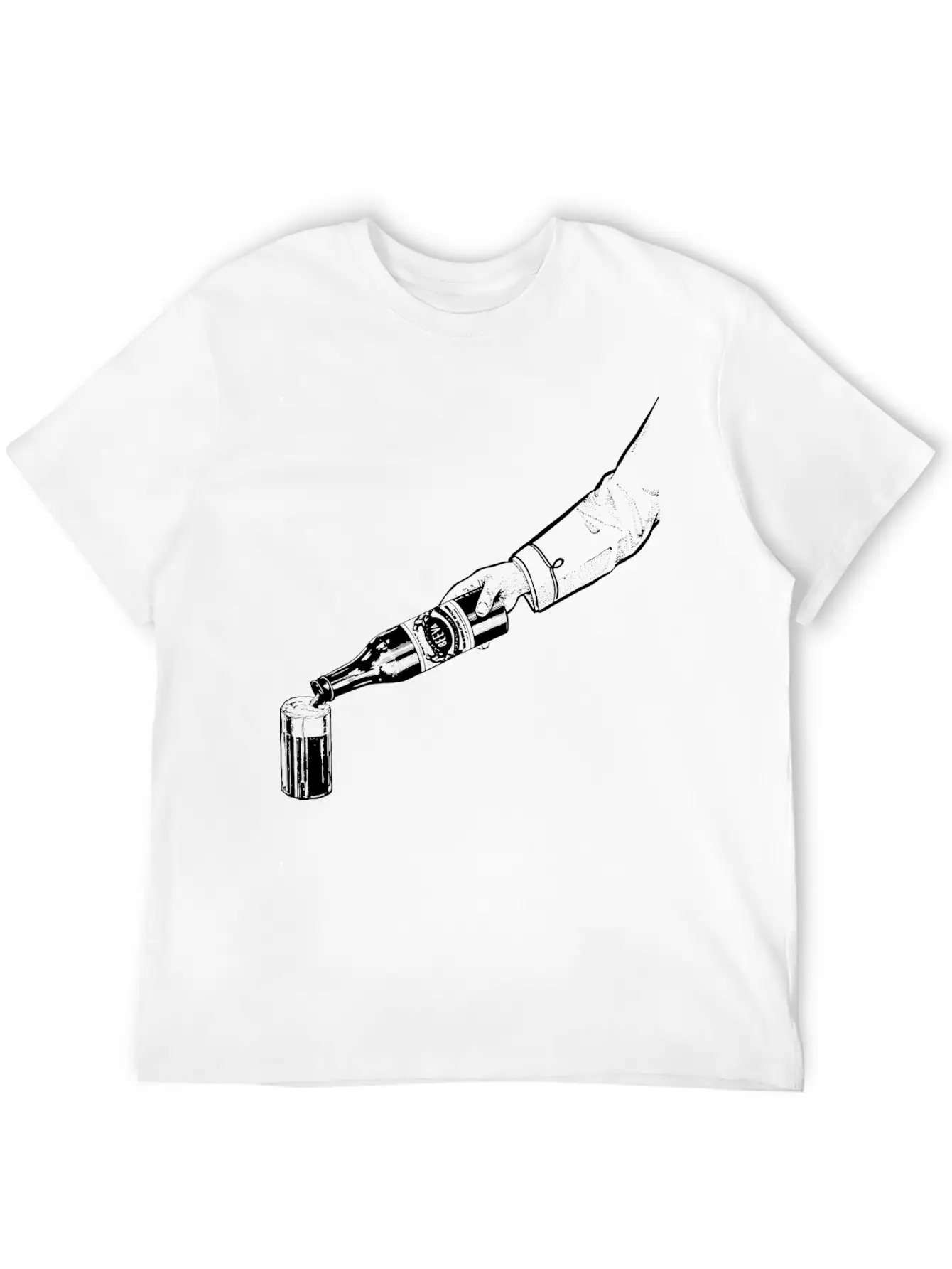 Pouring A Beer Modern Fit Casual T-Shirt – Clean And Versatile Design