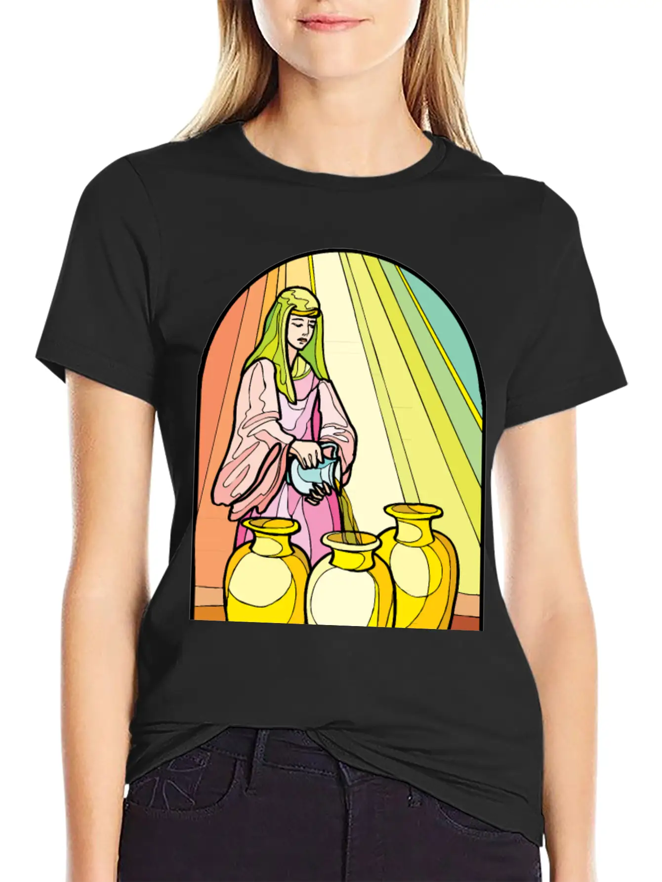 Pouring Olive Oil Basic Graphic T-Shirt – Daily Comfort In Soft Cotton