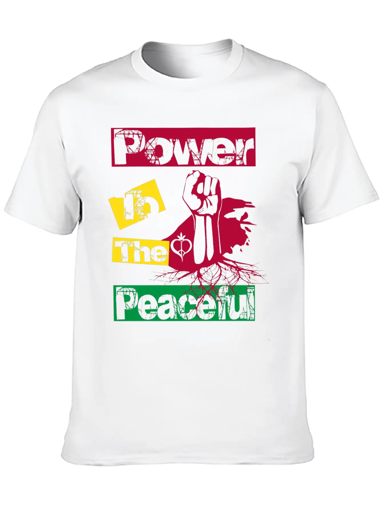 Power To The Peaceful Lightweight Cotton T-Shirt – Daily Comfort Graphic Shirt