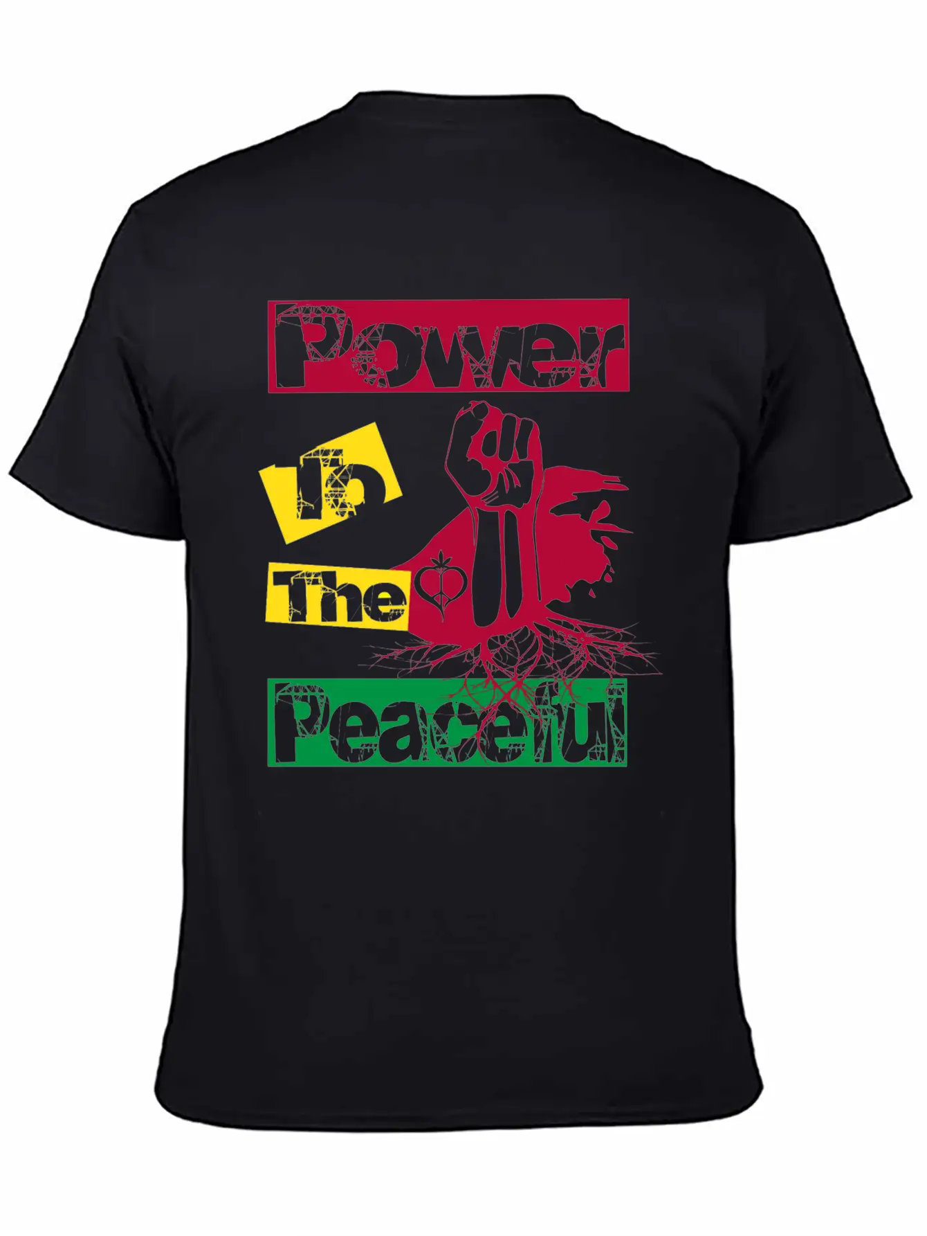 Power To The Peaceful Lightweight Cotton T-Shirt – Daily Comfort Graphic Shirt