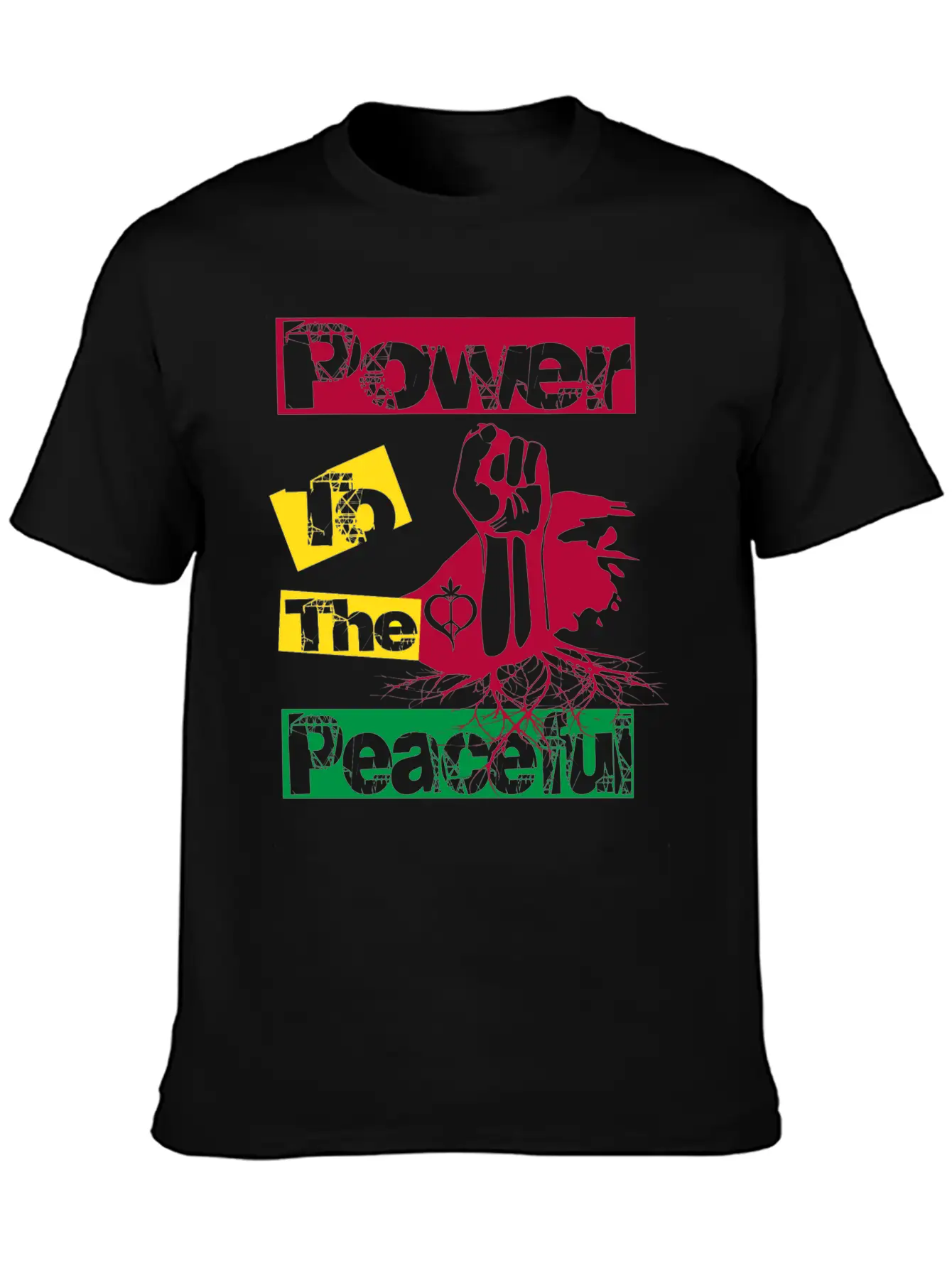 Power To The Peaceful Lightweight Cotton T-Shirt – Daily Comfort Graphic Shirt