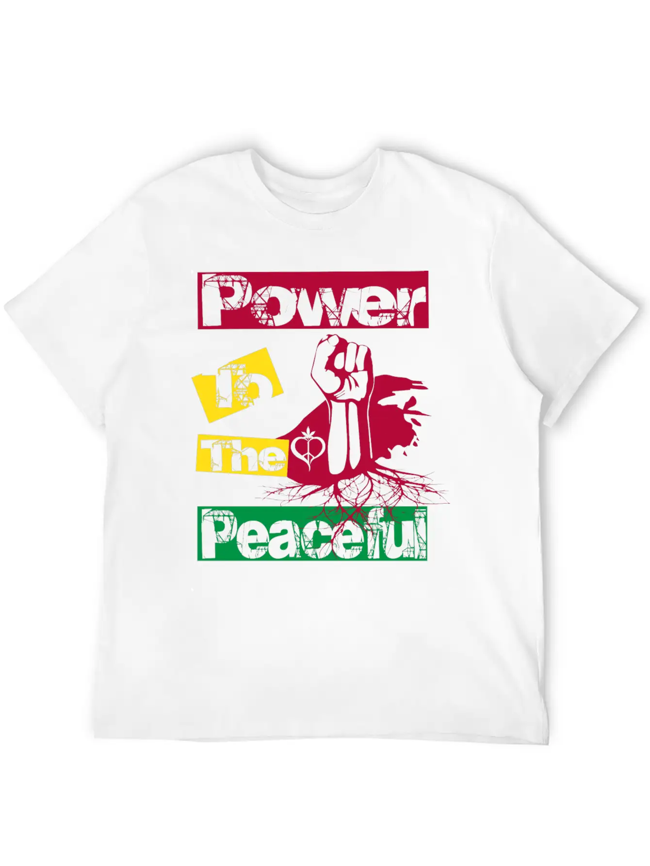 Power To The Peaceful Lightweight Cotton T-Shirt – Daily Comfort Graphic Shirt