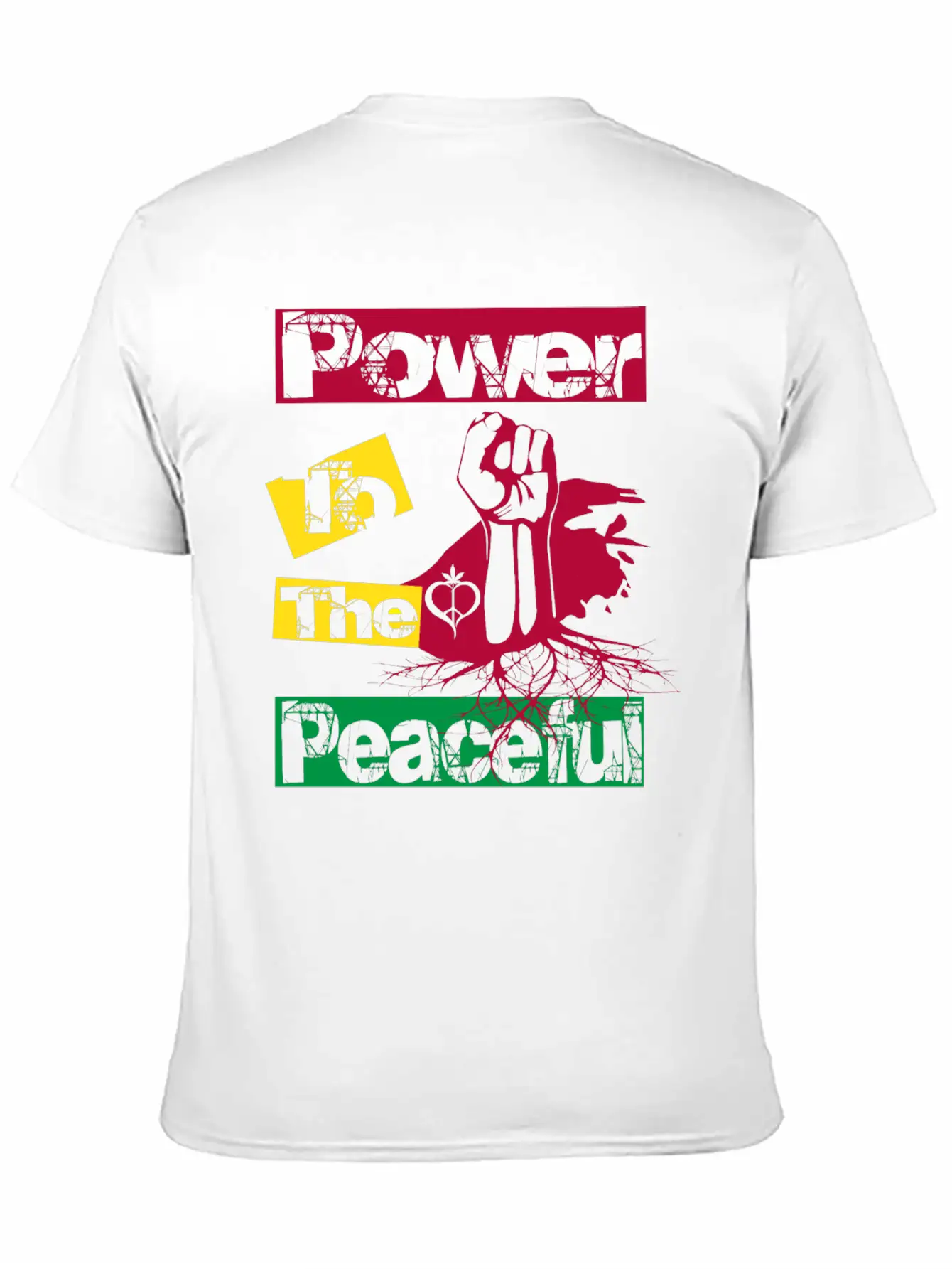Power To The Peaceful Lightweight Cotton T-Shirt – Daily Comfort Graphic Shirt