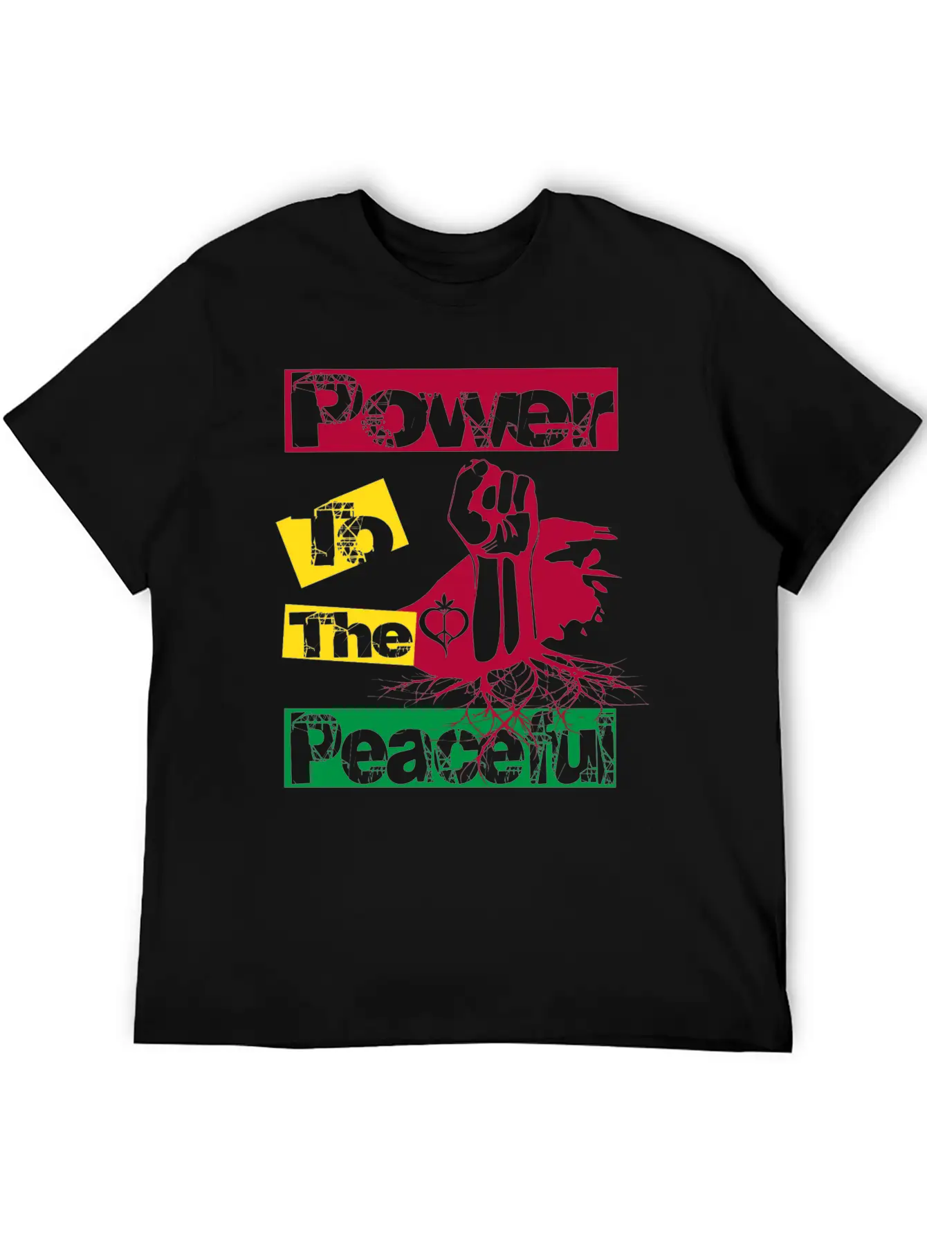 Power To The Peaceful Lightweight Cotton T-Shirt – Daily Comfort Graphic Shirt