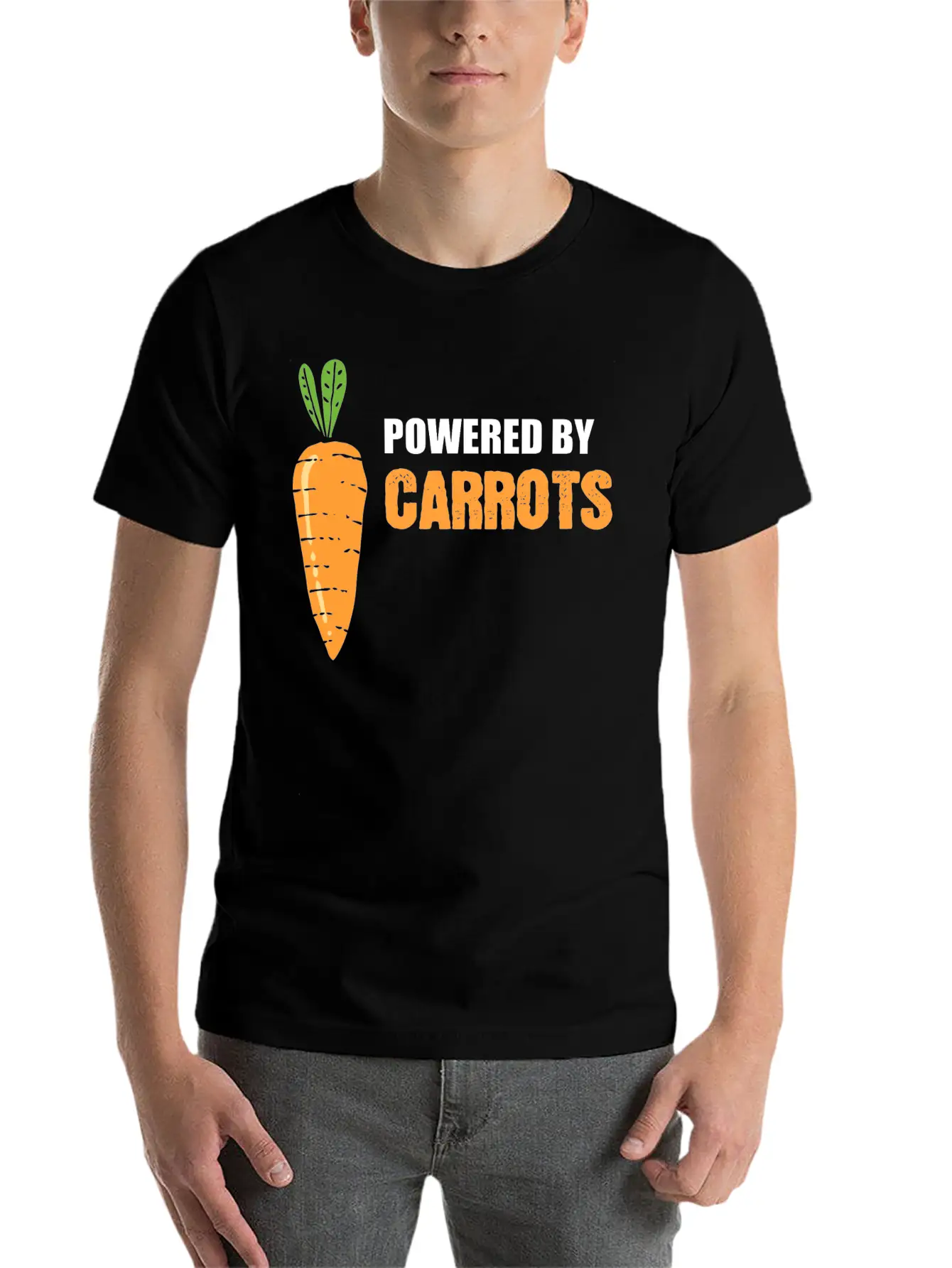 Powered By Carrots Agriculturist Gift Essential Cotton Tee For Daily Outfits – Unisex Style