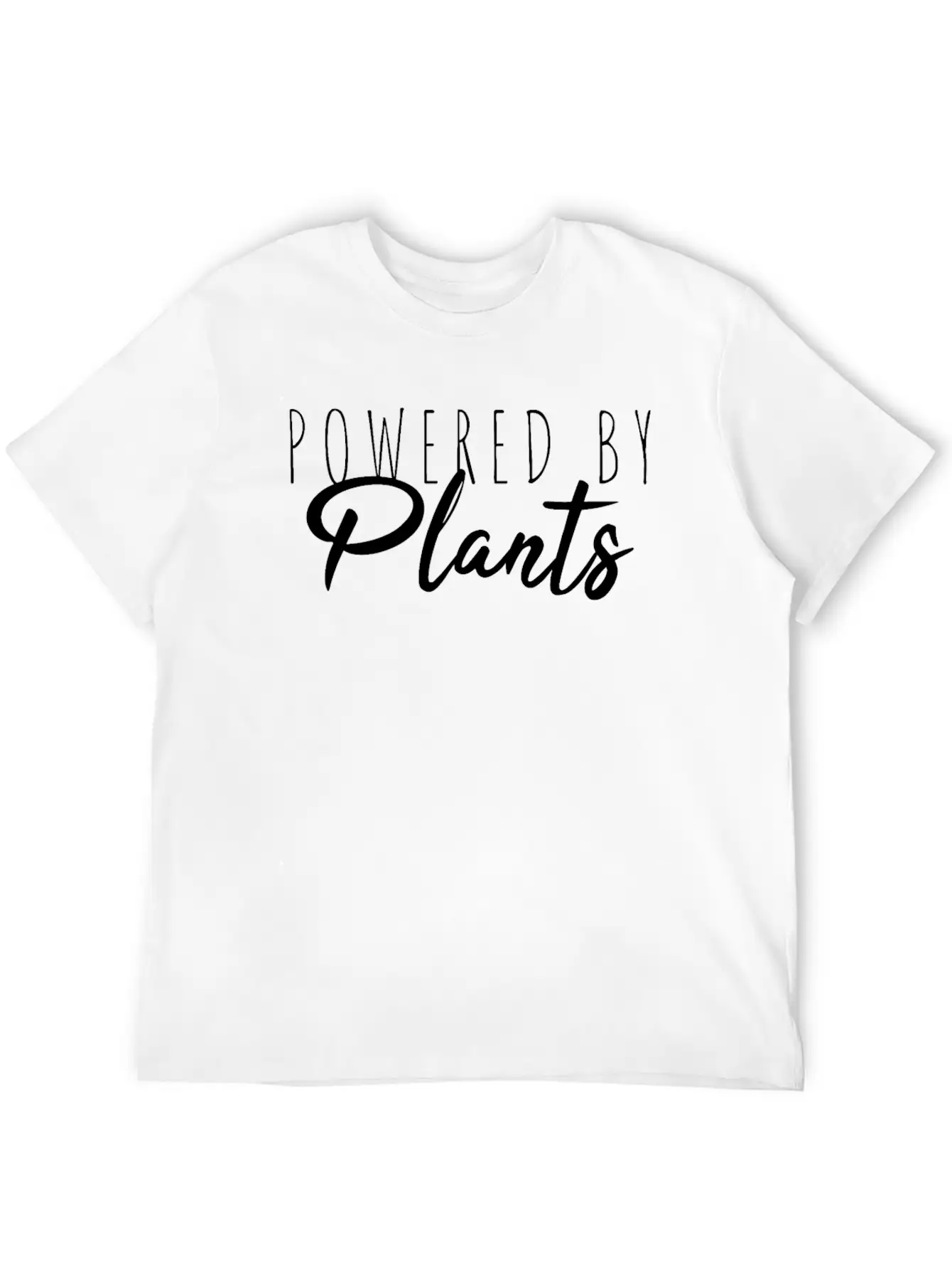 POWERED BY PLANTS Vegetarian VEGAN Quote Soft Cotton Short Sleeve Tee – Unisex Wardrobe Staple