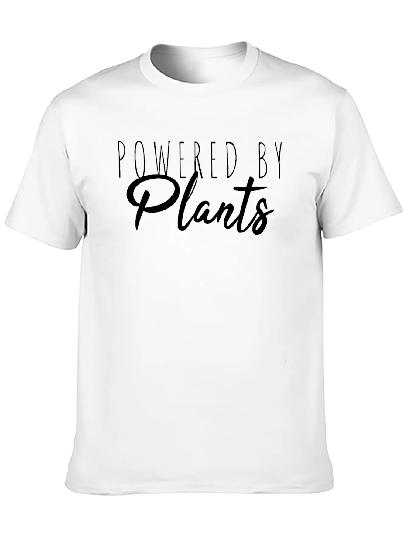 POWERED BY PLANTS Vegetarian VEGAN Quote Soft Cotton Short Sleeve Tee – Unisex Wardrobe Staple