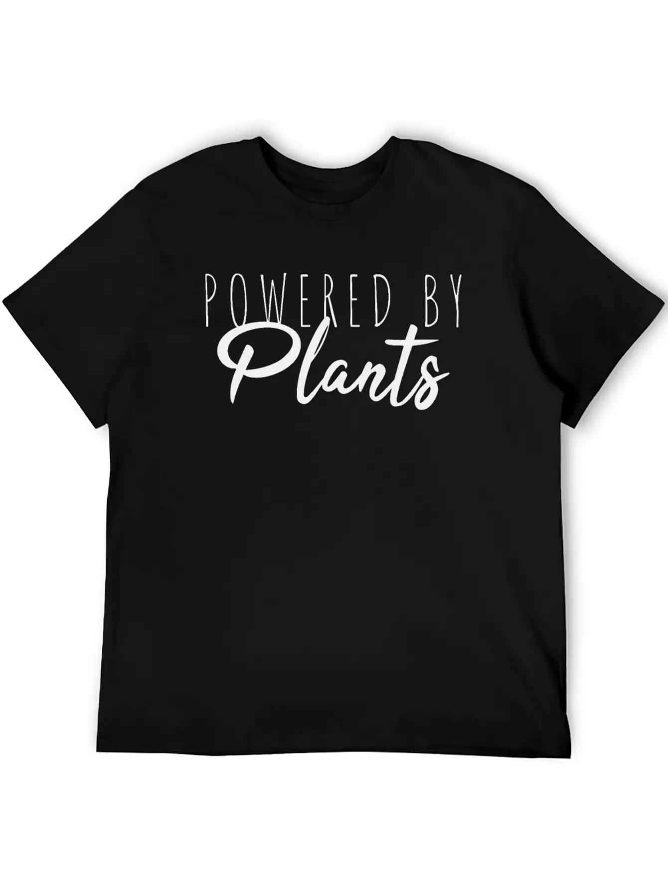 POWERED BY PLANTS Vegetarian VEGAN Quote Soft Cotton Short Sleeve Tee – Unisex Wardrobe Staple