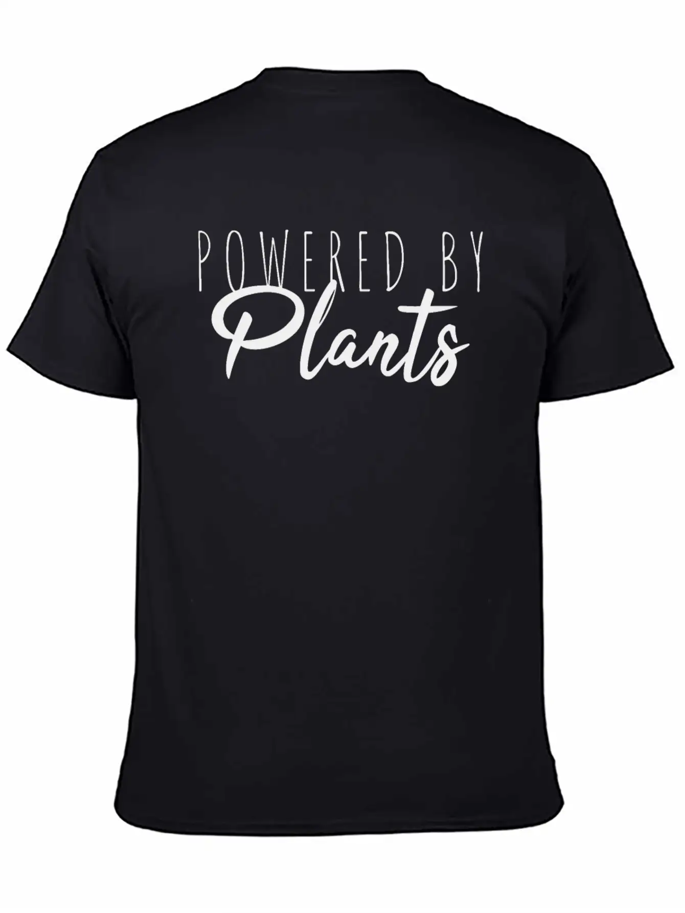 POWERED BY PLANTS Vegetarian VEGAN Quote Soft Cotton Short Sleeve Tee – Unisex Wardrobe Staple