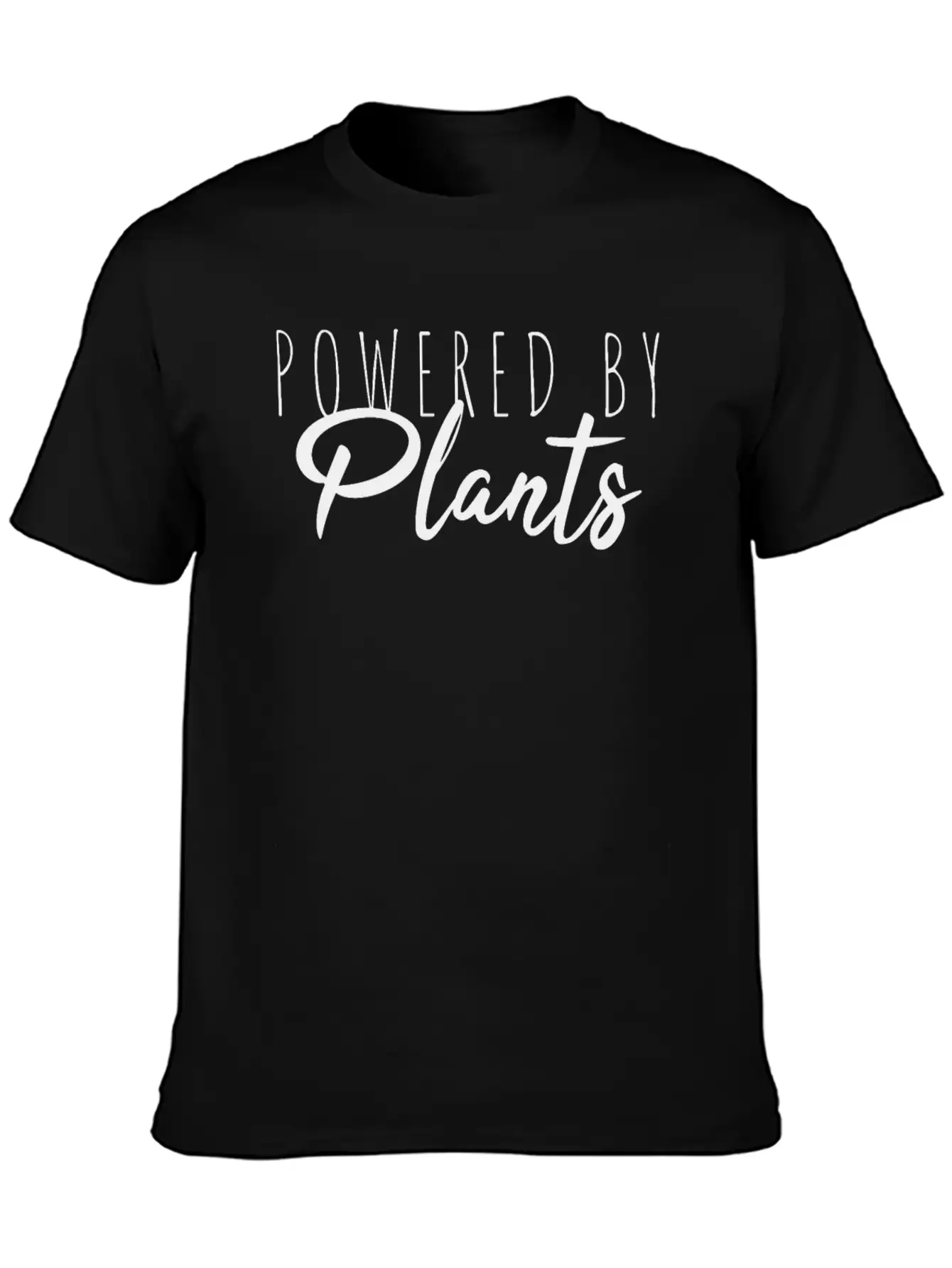 POWERED BY PLANTS Vegetarian VEGAN Quote Soft Cotton Short Sleeve Tee – Unisex Wardrobe Staple