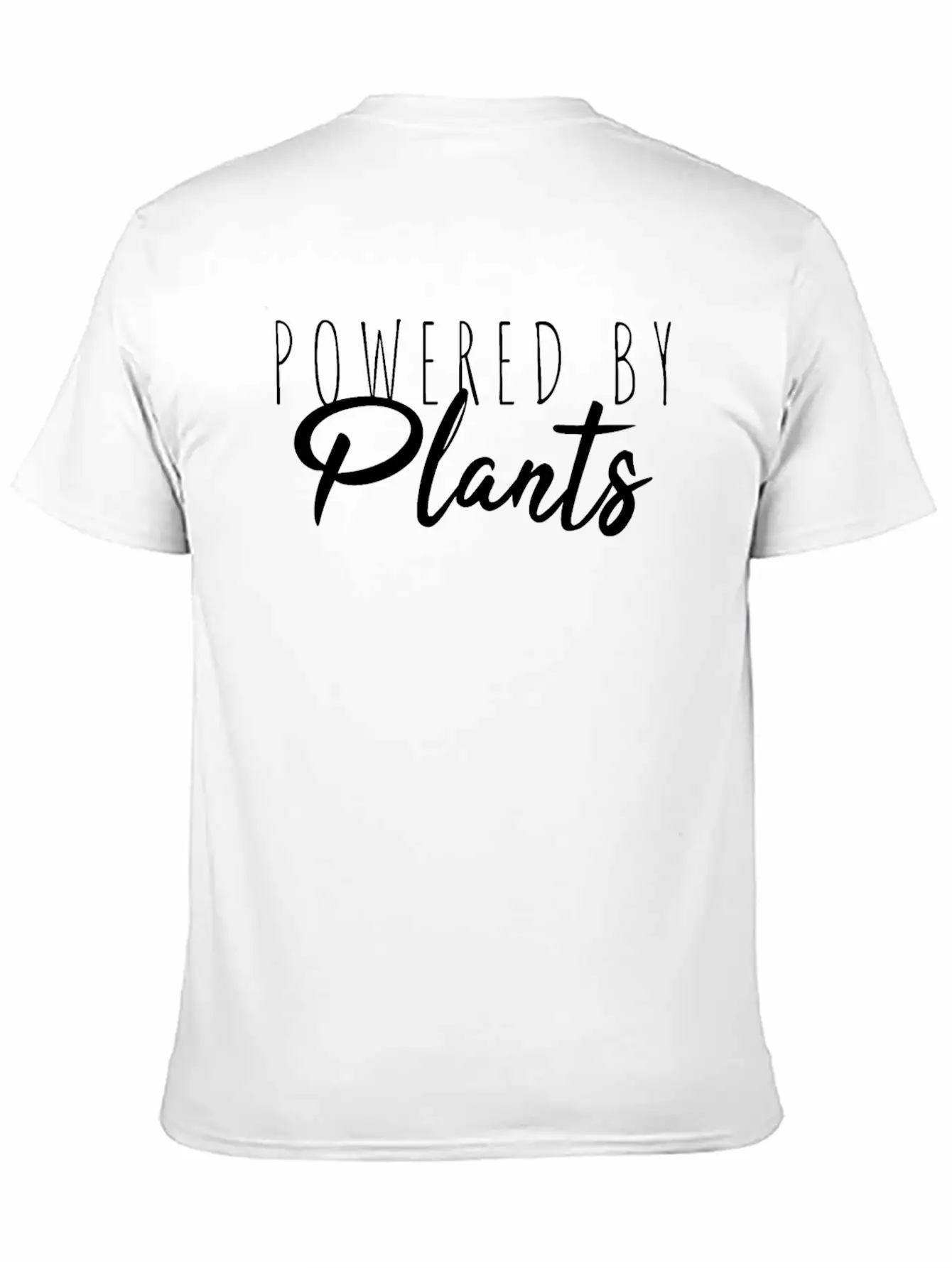 POWERED BY PLANTS Vegetarian VEGAN Quote Soft Cotton Short Sleeve Tee – Unisex Wardrobe Staple