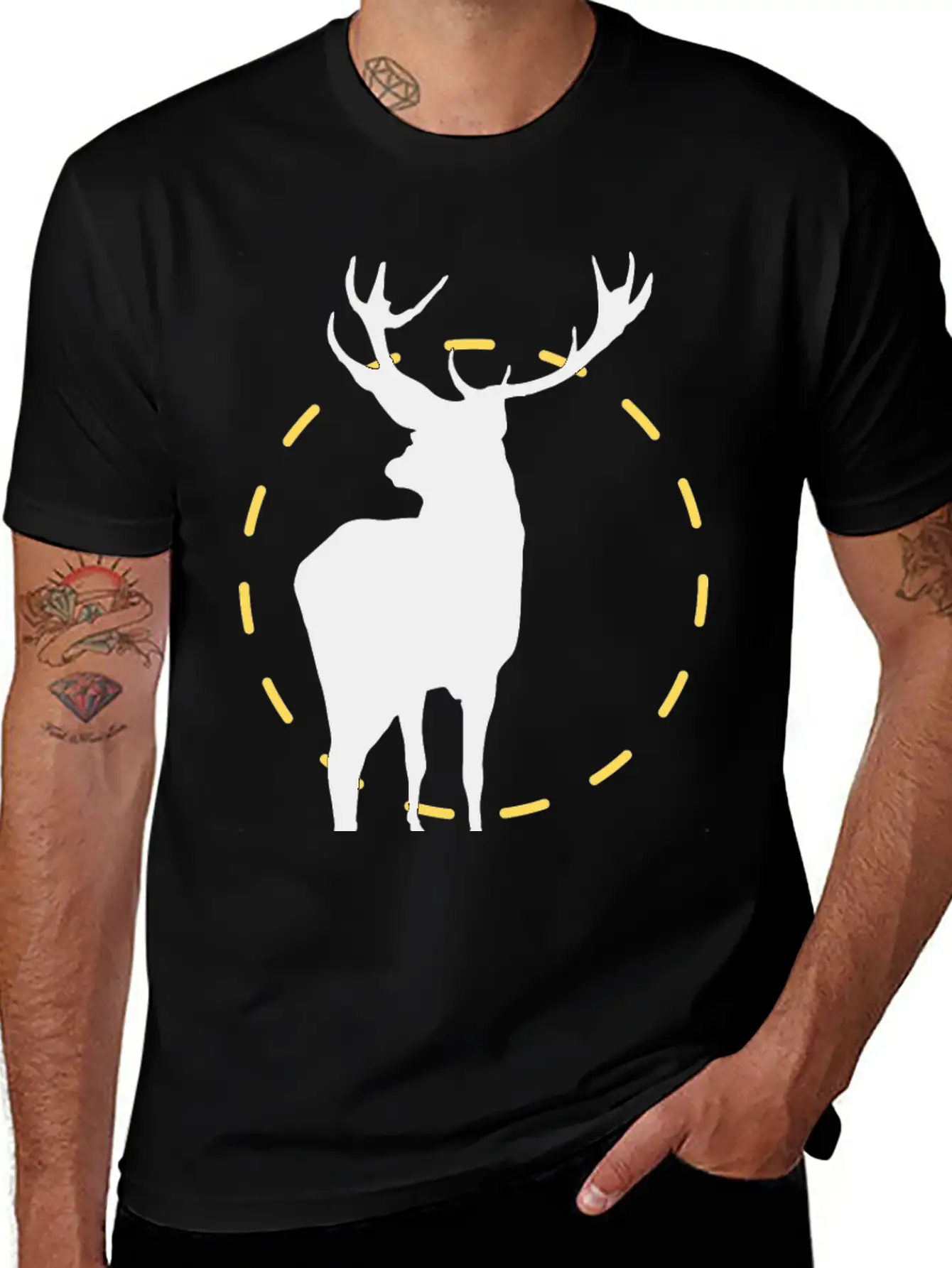 Powerful Elk Classic Fit Graphic Tee For Daily Comfort – Unisex Cotton Shirt