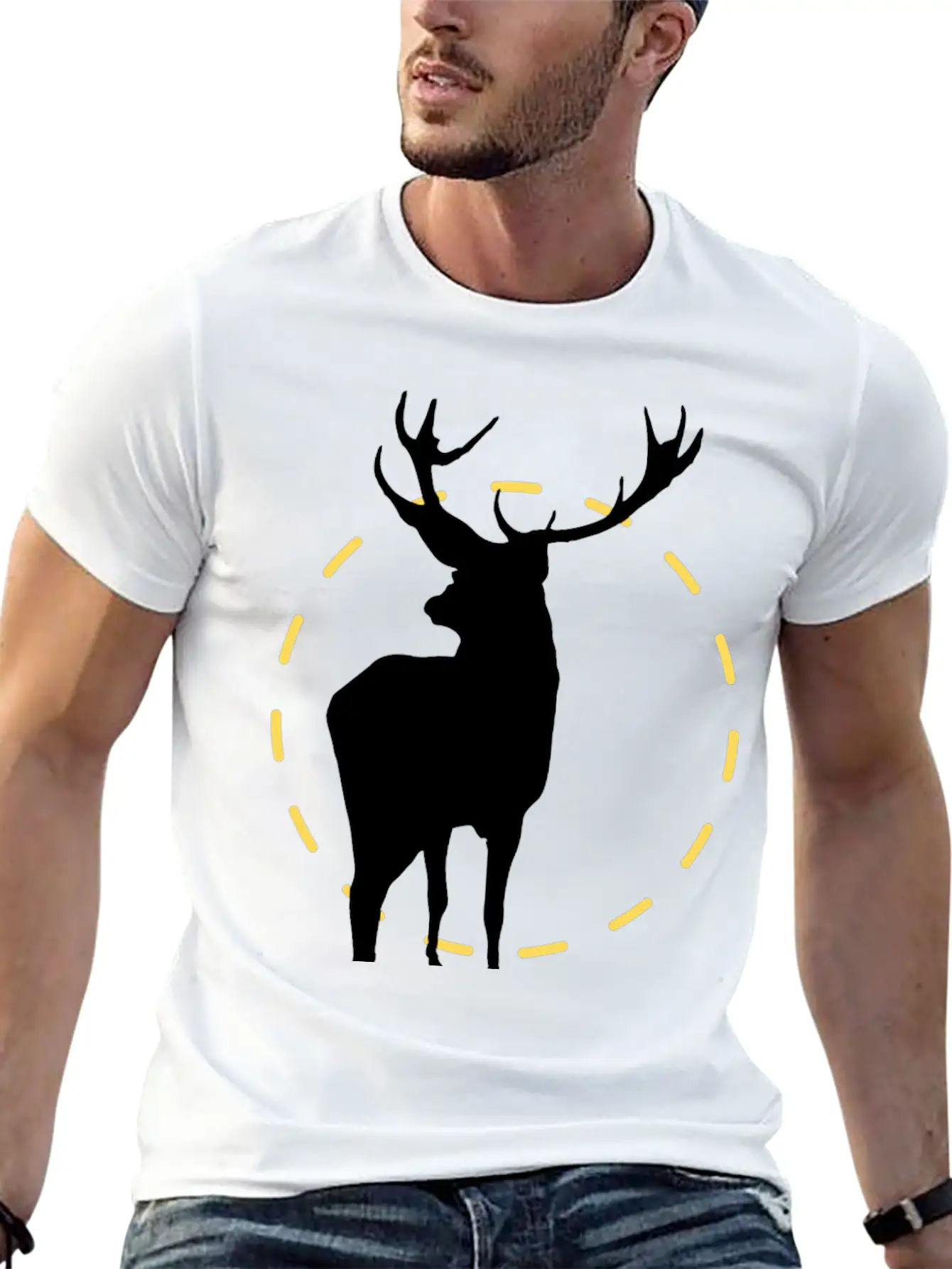 Powerful Elk Classic Fit Graphic Tee For Daily Comfort – Unisex Cotton Shirt