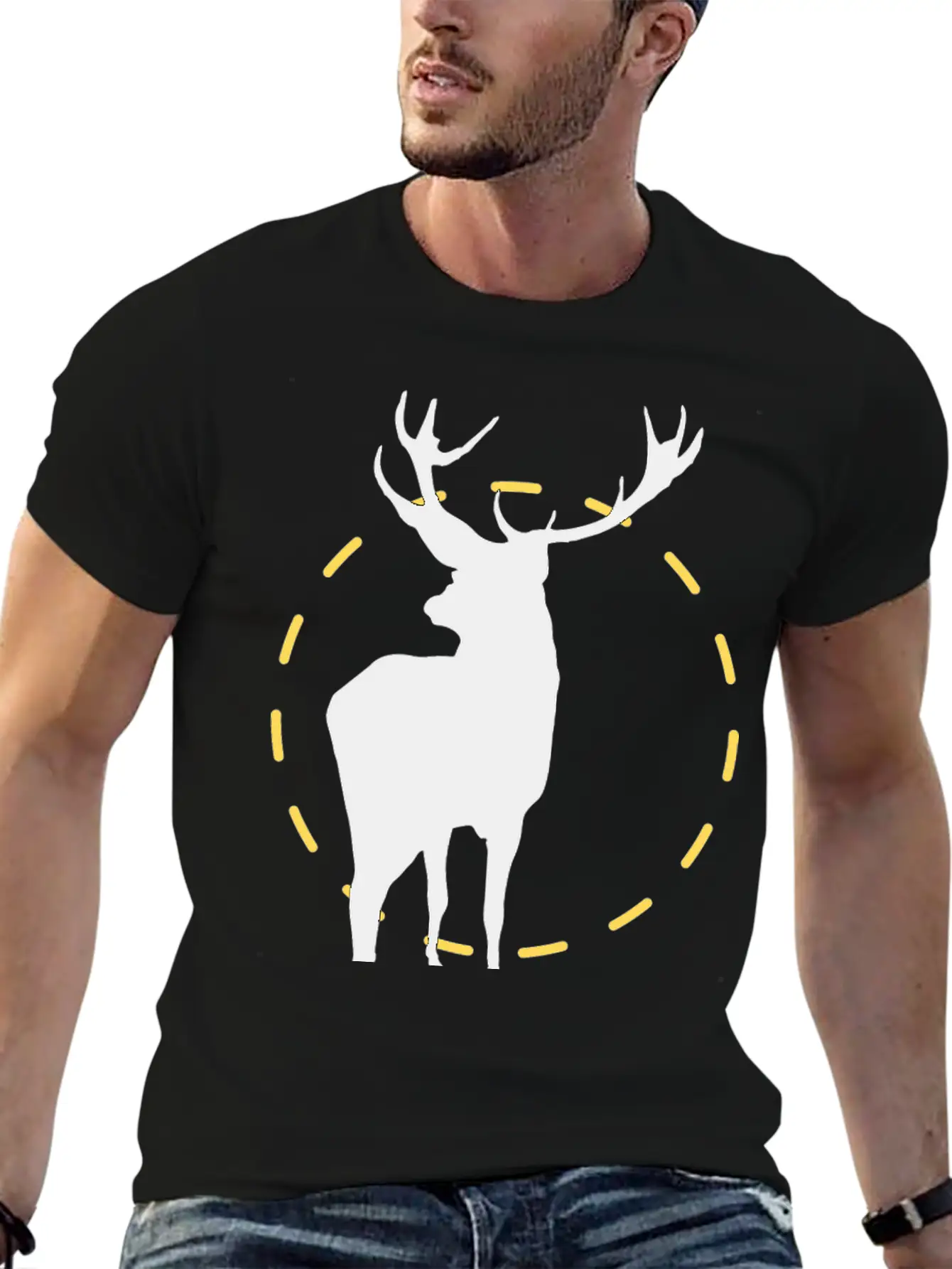 Powerful Elk Classic Fit Graphic Tee For Daily Comfort – Unisex Cotton Shirt