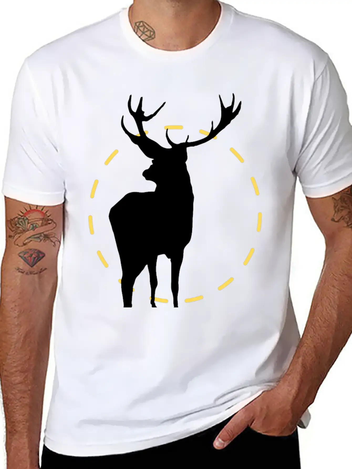 Powerful Elk Classic Fit Graphic Tee For Daily Comfort – Unisex Cotton Shirt