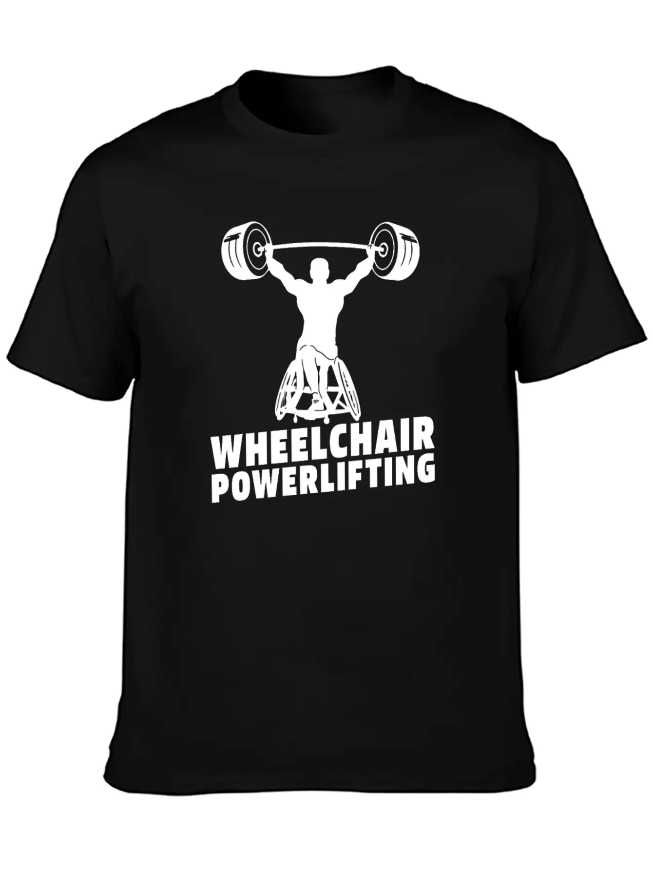 Powerlifting Powerlifter Wheelchair Relaxed Everyday Tee – Lightweight And Durable Cotton