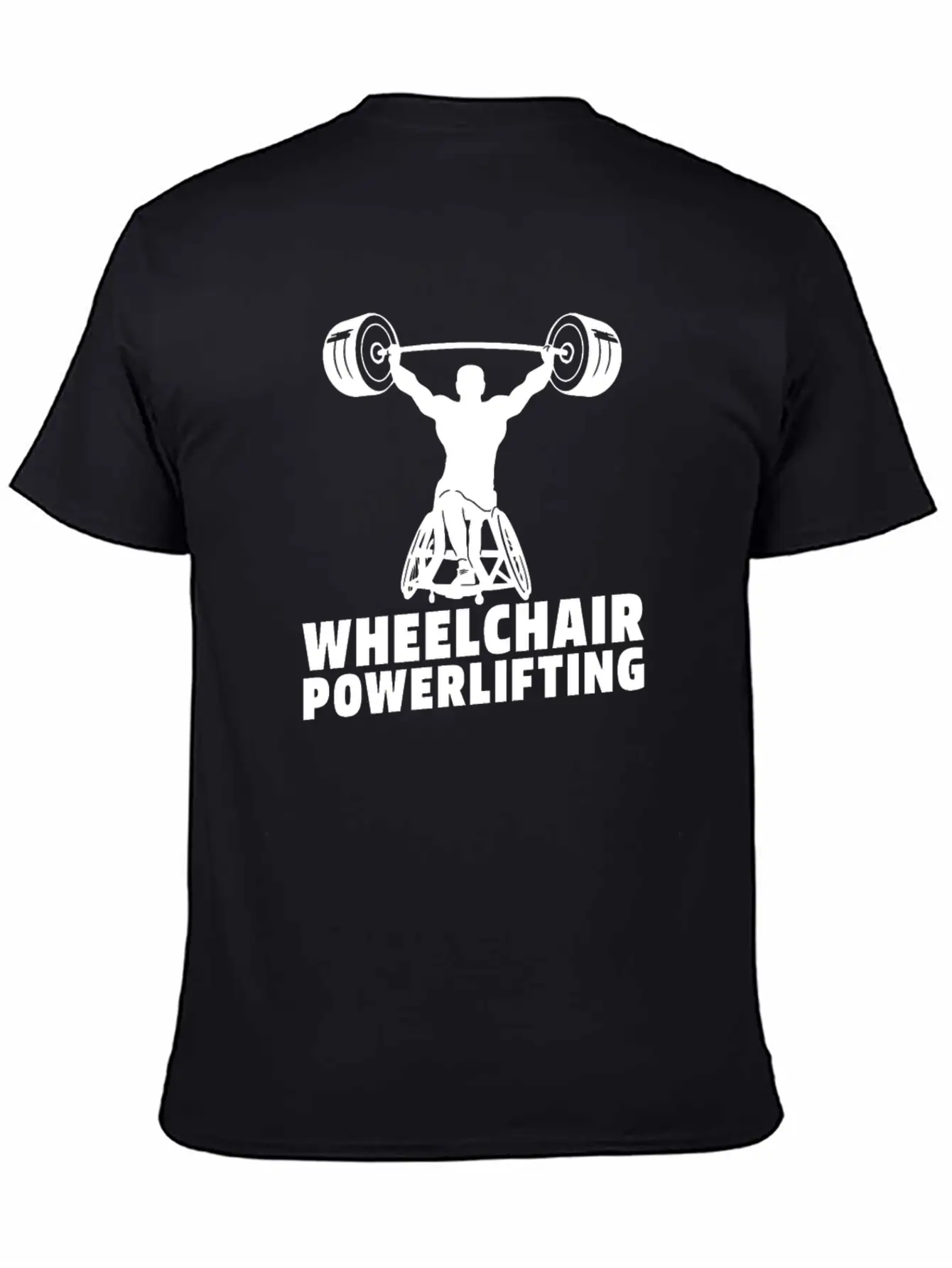 Powerlifting Powerlifter Wheelchair Relaxed Everyday Tee – Lightweight And Durable Cotton