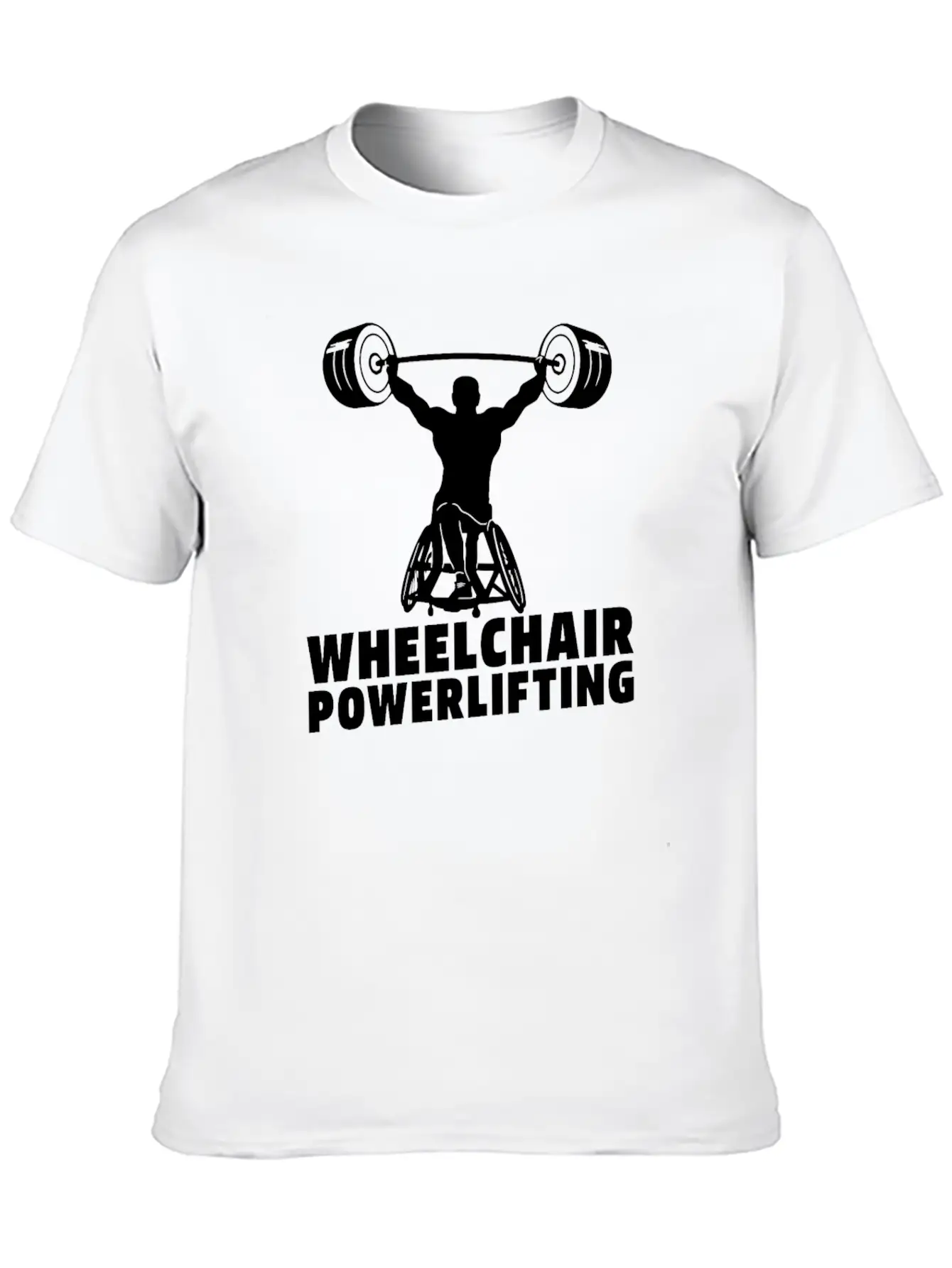 Powerlifting Powerlifter Wheelchair Relaxed Everyday Tee – Lightweight And Durable Cotton