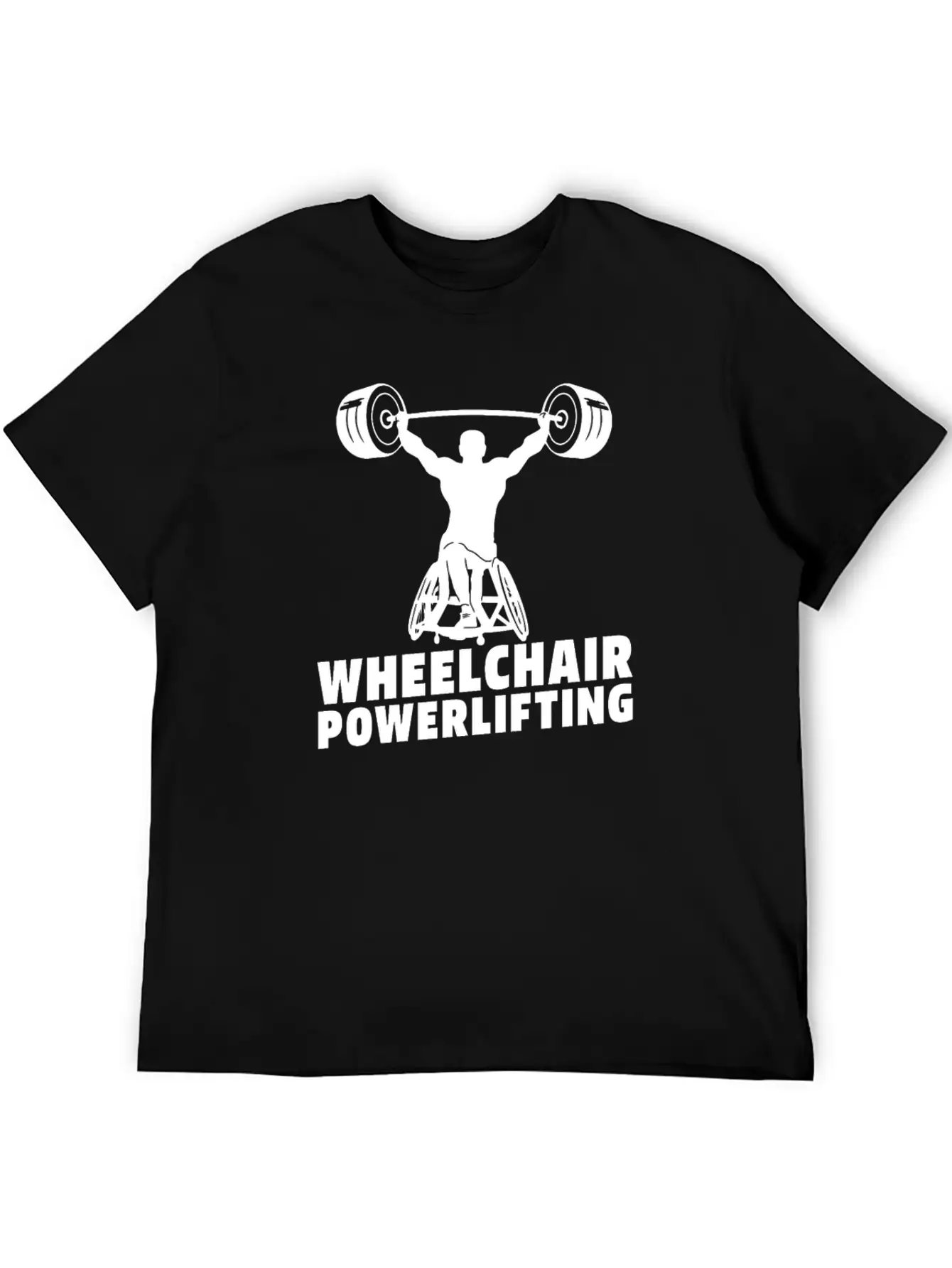 Powerlifting Powerlifter Wheelchair Relaxed Everyday Tee – Lightweight And Durable Cotton