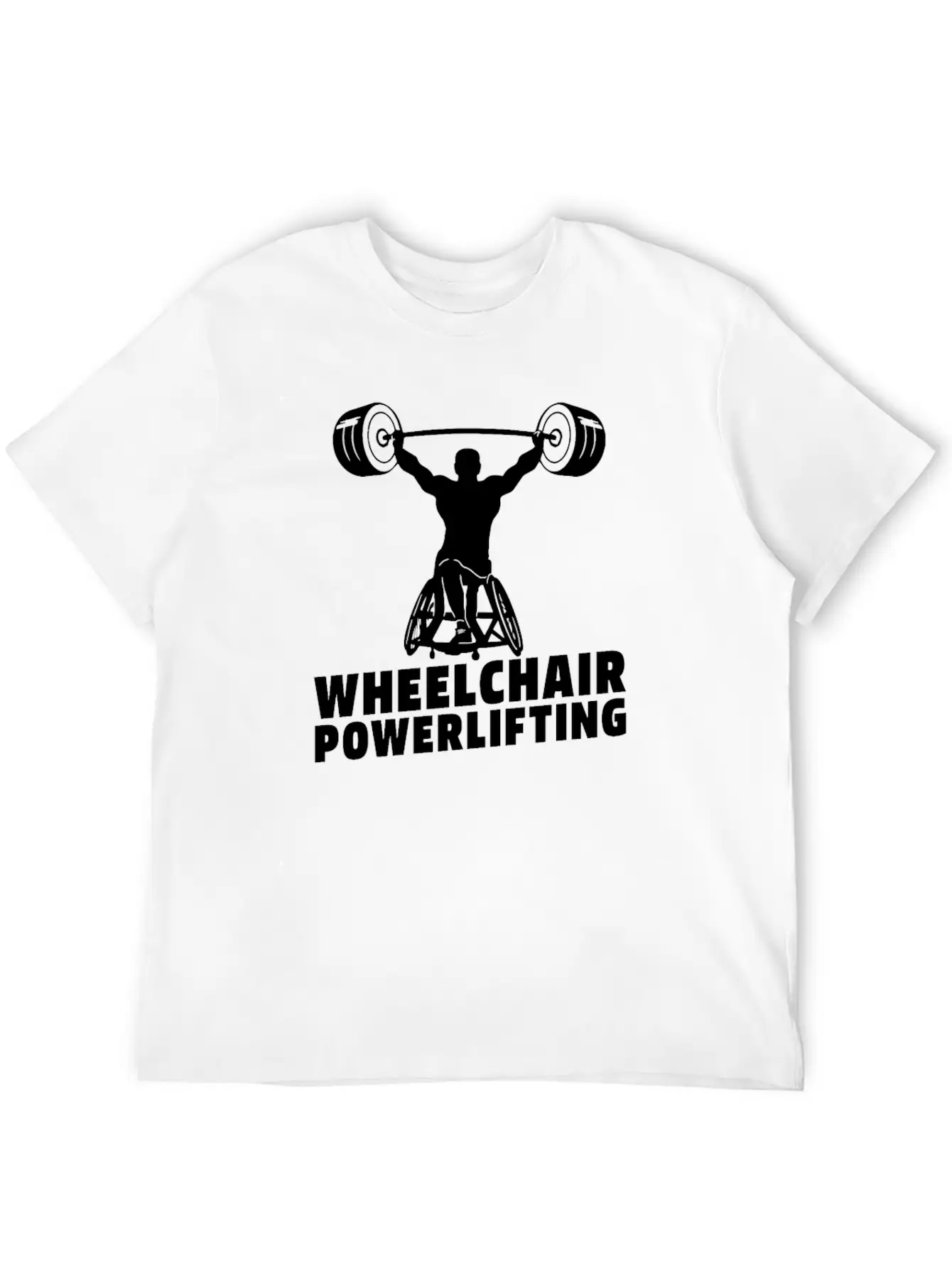Powerlifting Powerlifter Wheelchair Relaxed Everyday Tee – Lightweight And Durable Cotton