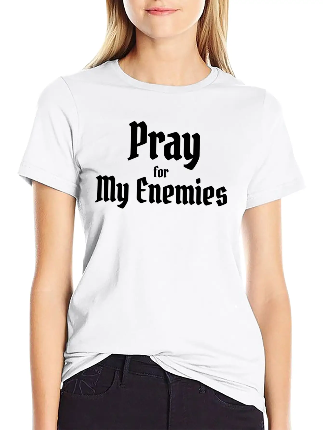Pray For My Enimies Basic Graphic T-Shirt – Daily Comfort In Soft Cotton