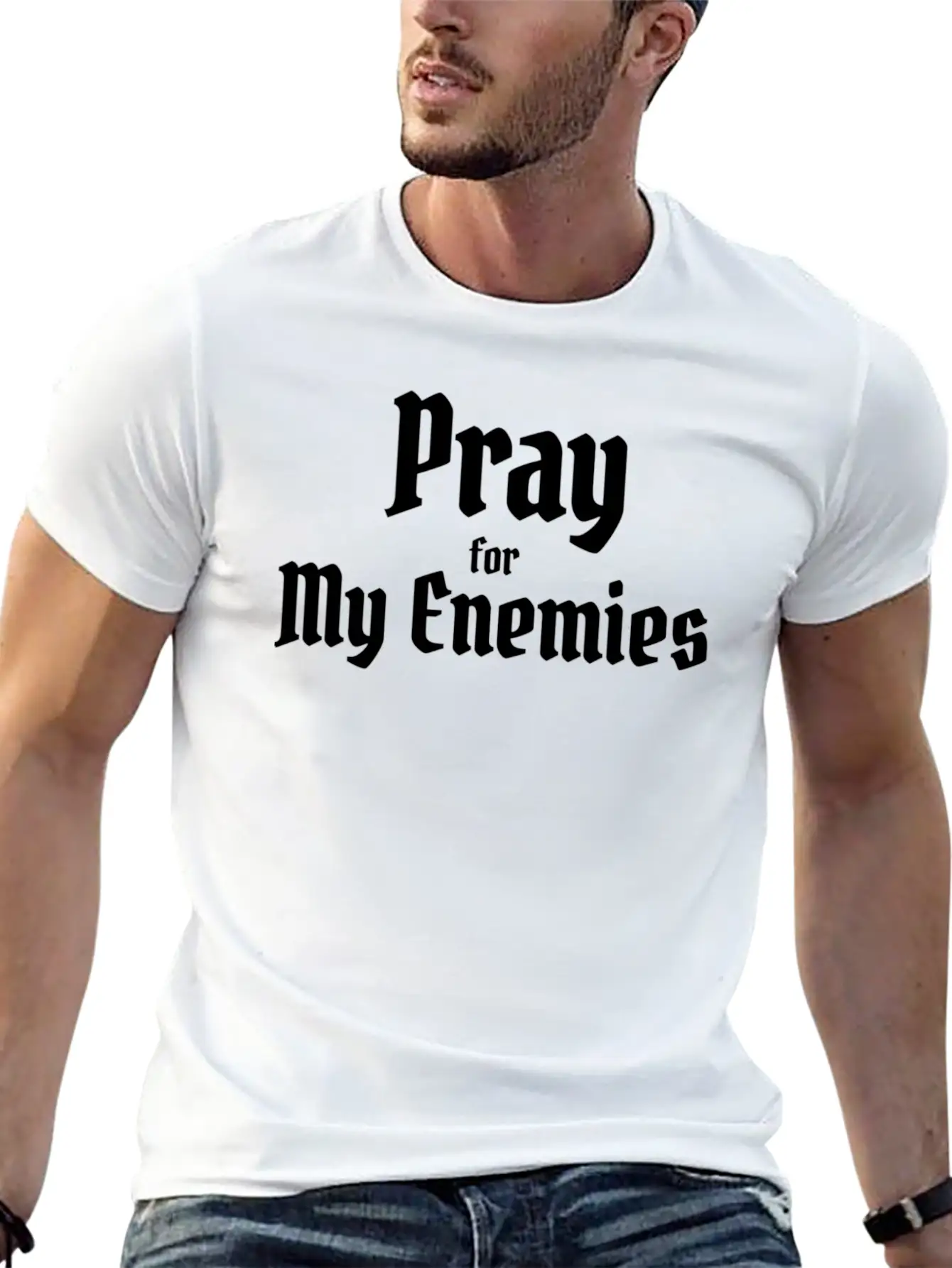 Pray For My Enimies Basic Graphic T-Shirt – Daily Comfort In Soft Cotton