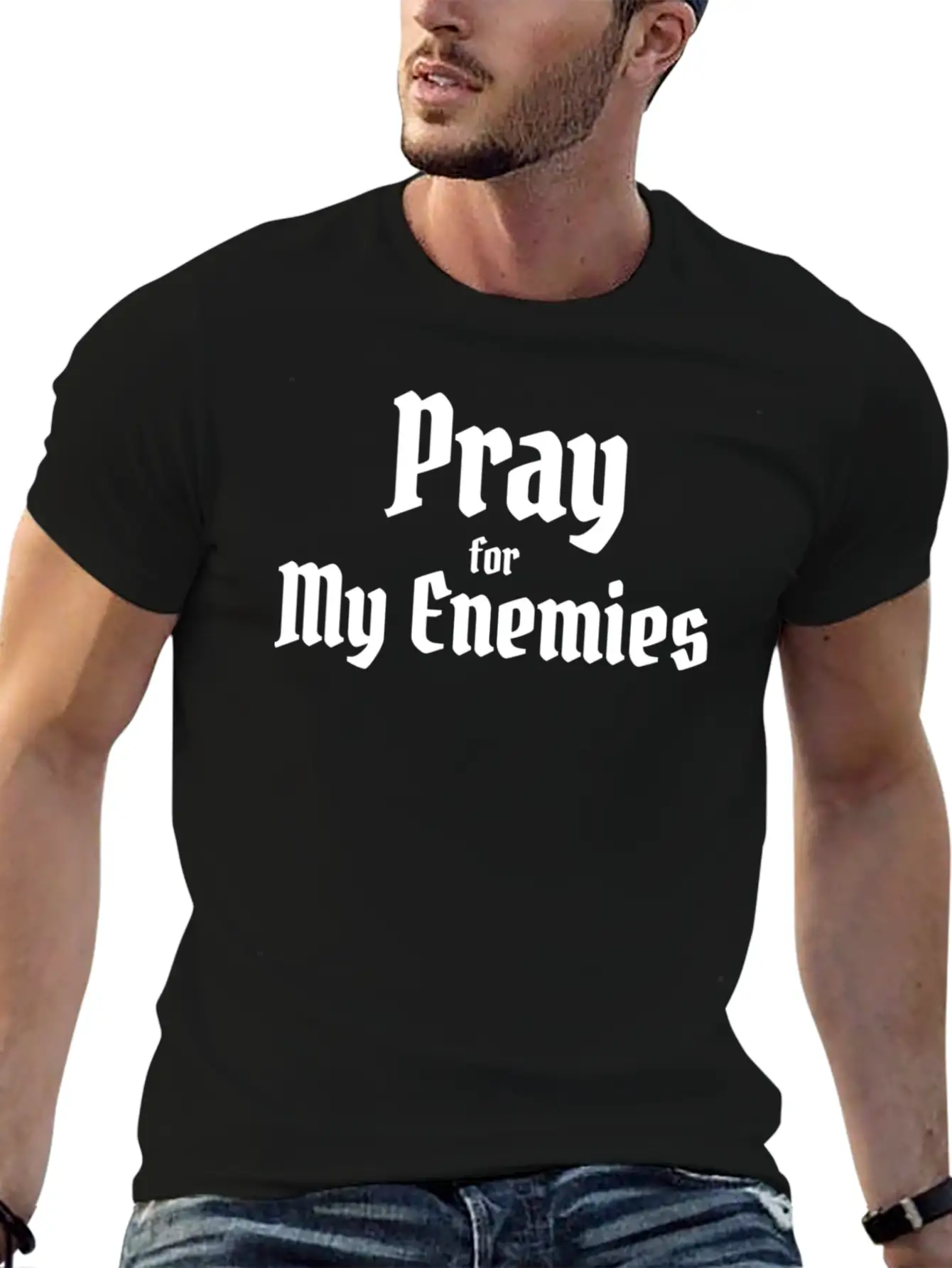 Pray For My Enimies Basic Graphic T-Shirt – Daily Comfort In Soft Cotton
