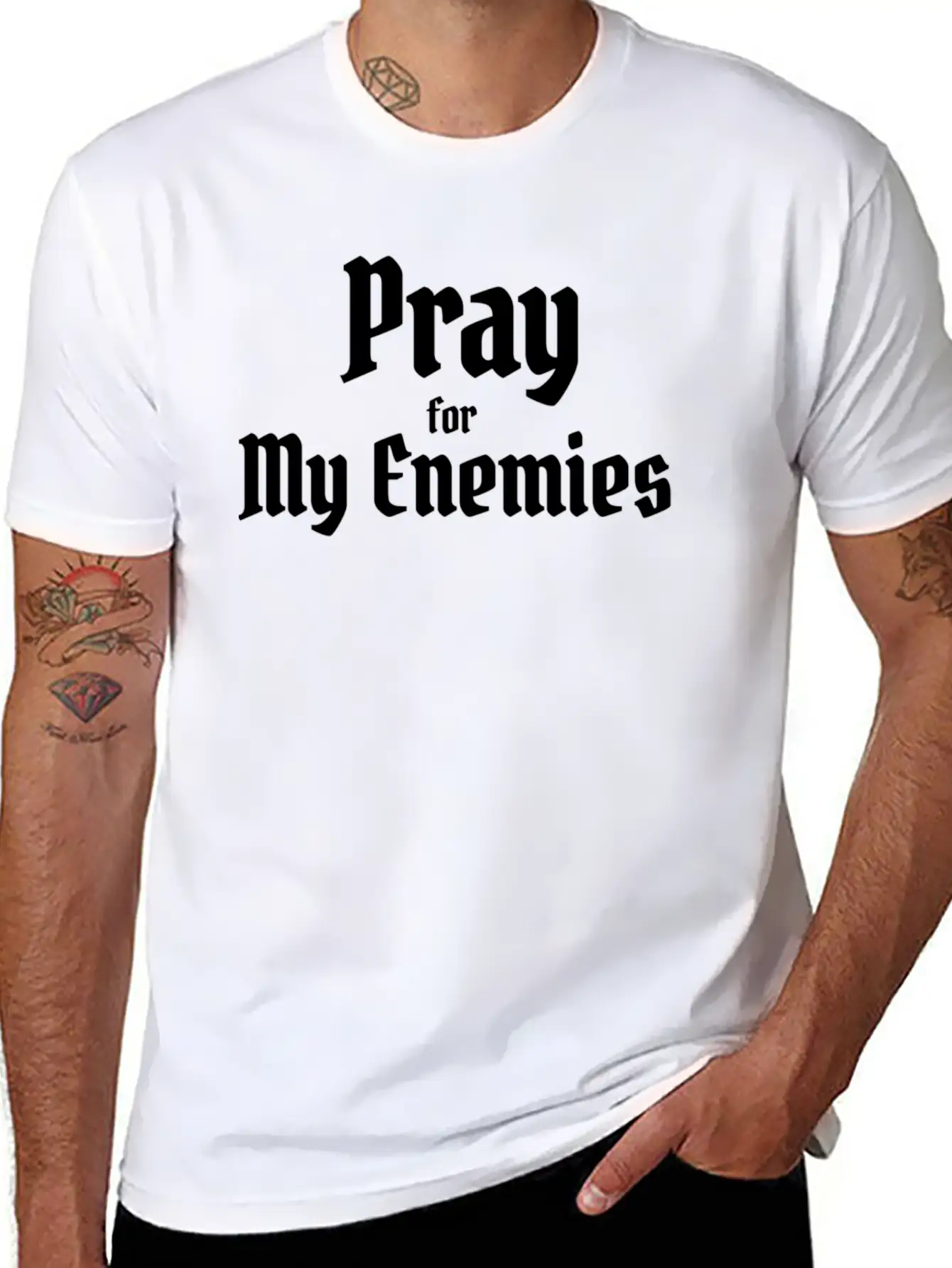 Pray For My Enimies Basic Graphic T-Shirt – Daily Comfort In Soft Cotton