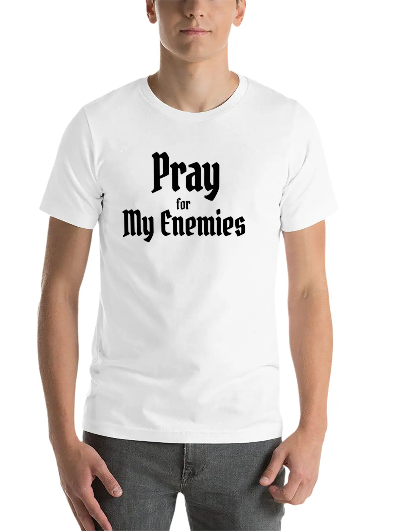 Pray For My Enimies Basic Graphic T-Shirt – Daily Comfort In Soft Cotton