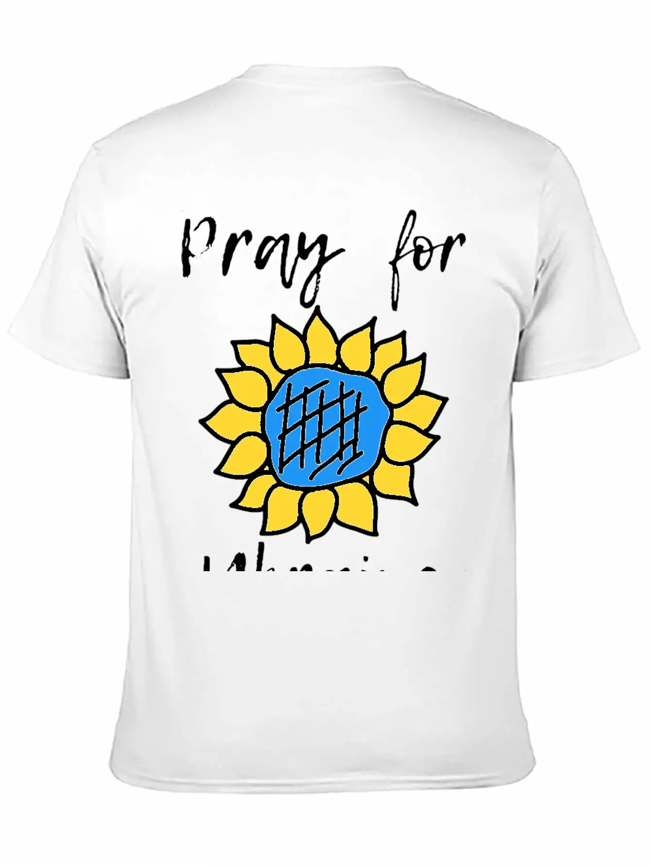 Pray For Ukraine Sunflower Lightweight Cotton T-Shirt – Daily Comfort Graphic Shirt
