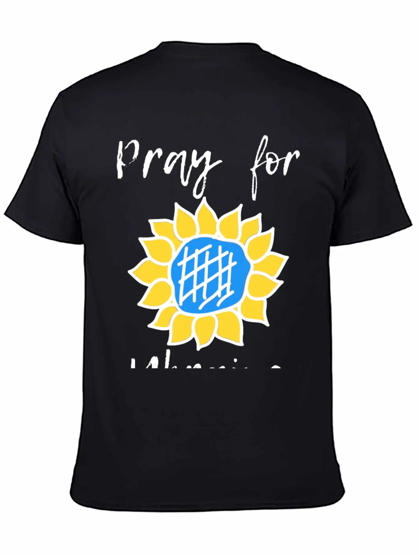 Pray For Ukraine Sunflower Lightweight Cotton T-Shirt – Daily Comfort Graphic Shirt