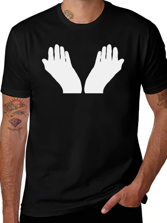 Prayer Hands Silhouette Soft Cotton Short Sleeve Tee – Unisex Wardrobe Staple
