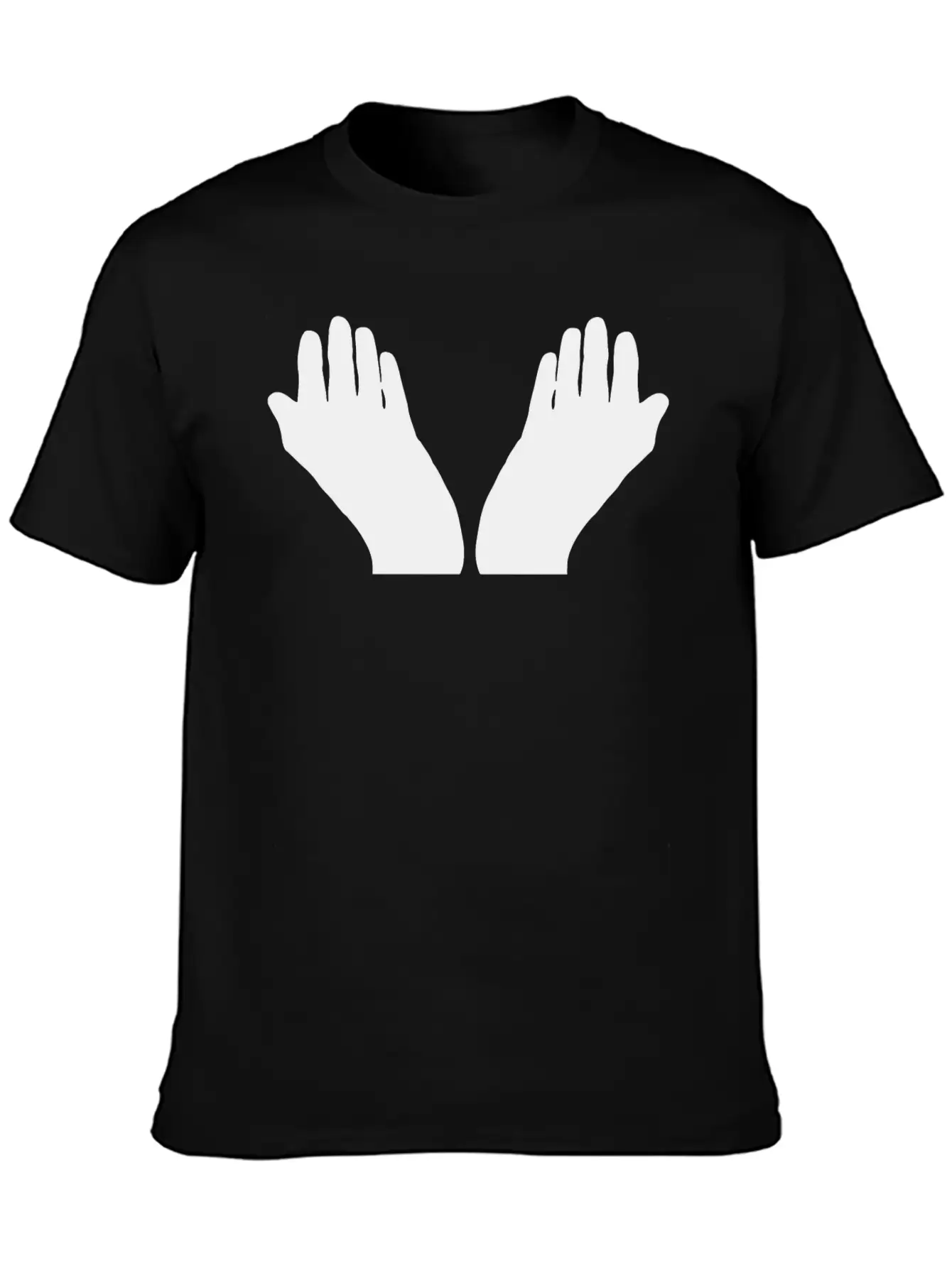 Prayer Hands Silhouette Soft Cotton Short Sleeve Tee – Unisex Wardrobe Staple