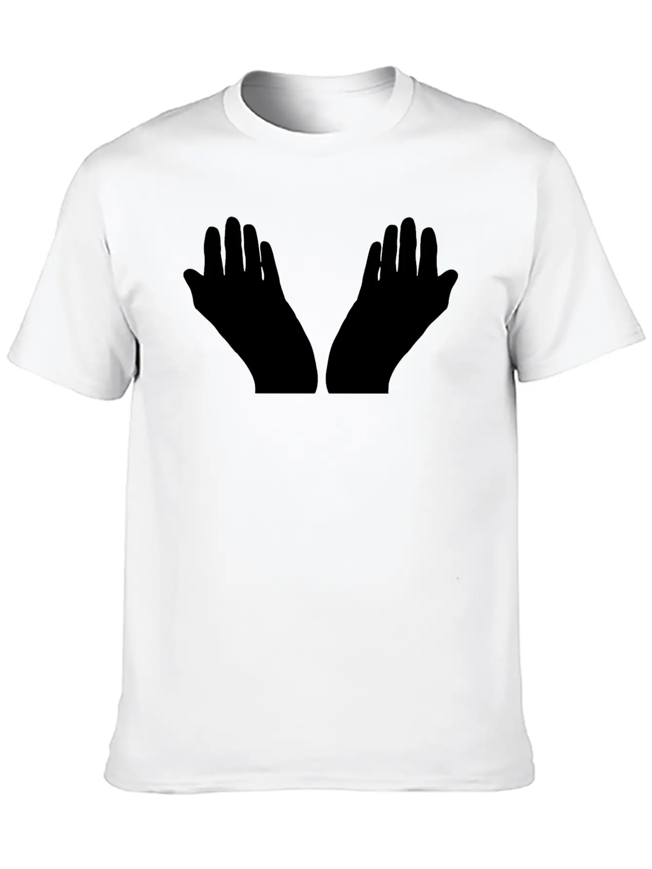 Prayer Hands Silhouette Soft Cotton Short Sleeve Tee – Unisex Wardrobe Staple