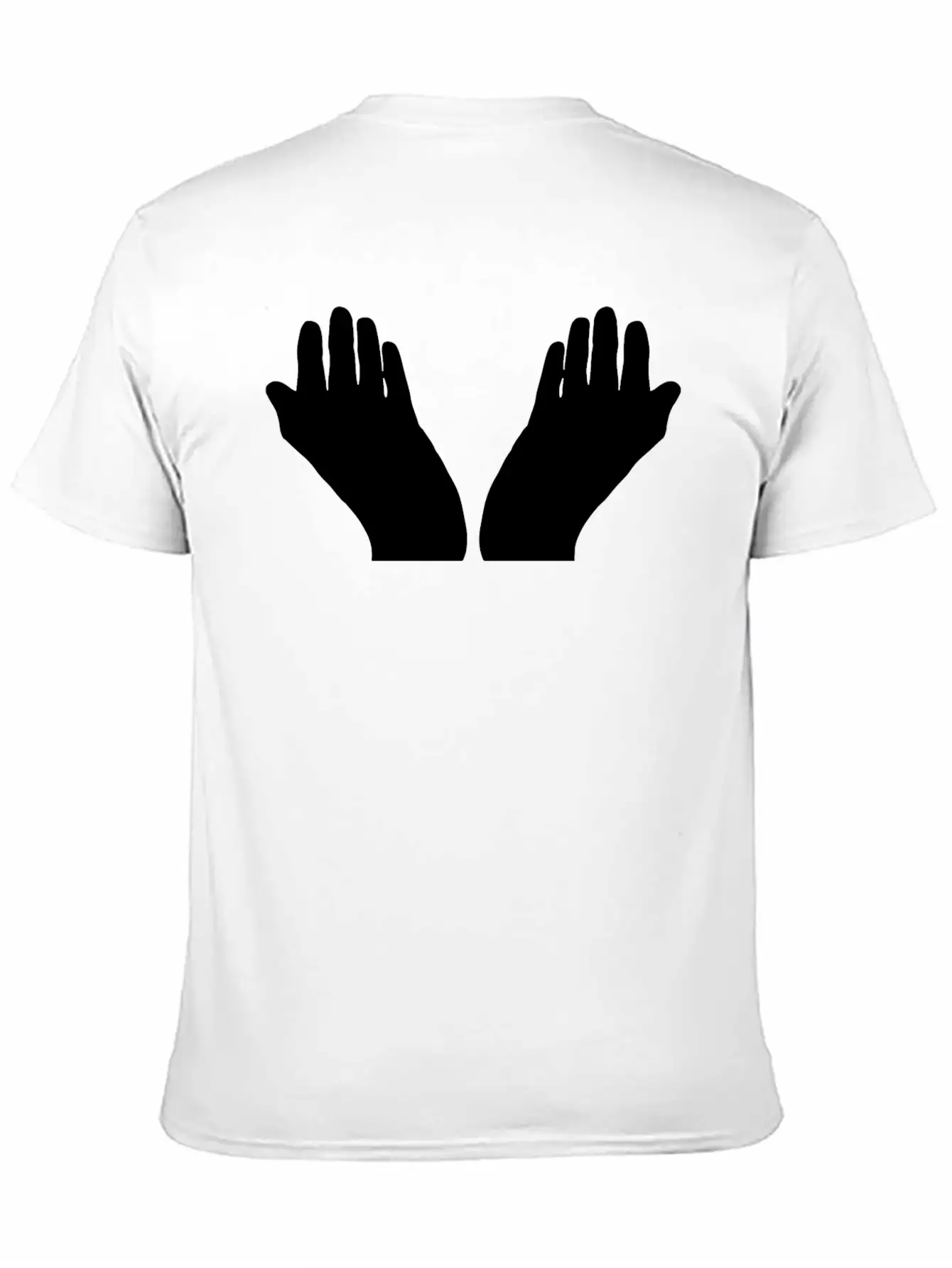 Prayer Hands Silhouette Soft Cotton Short Sleeve Tee – Unisex Wardrobe Staple