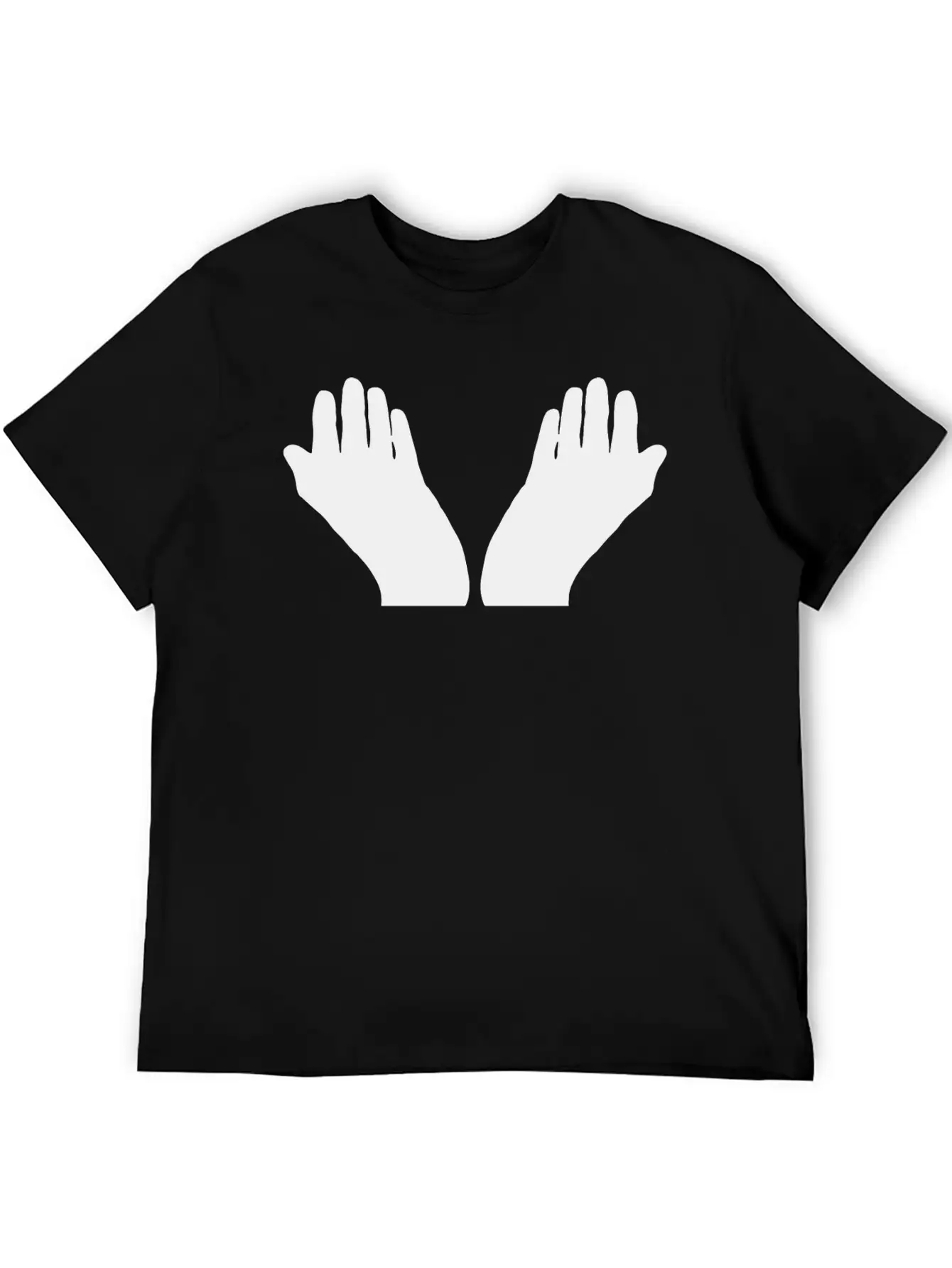 Prayer Hands Silhouette Soft Cotton Short Sleeve Tee – Unisex Wardrobe Staple
