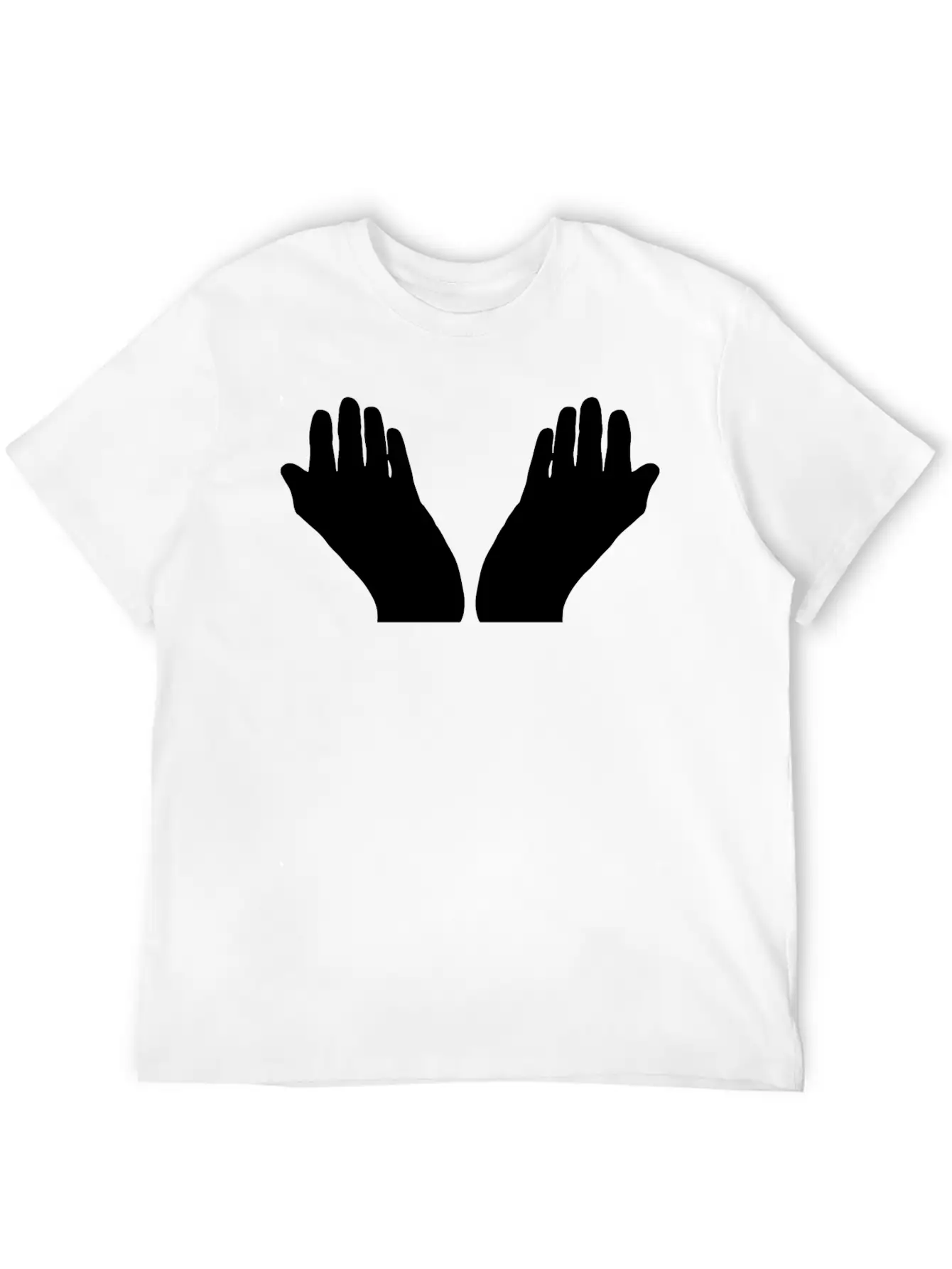 Prayer Hands Silhouette Soft Cotton Short Sleeve Tee – Unisex Wardrobe Staple