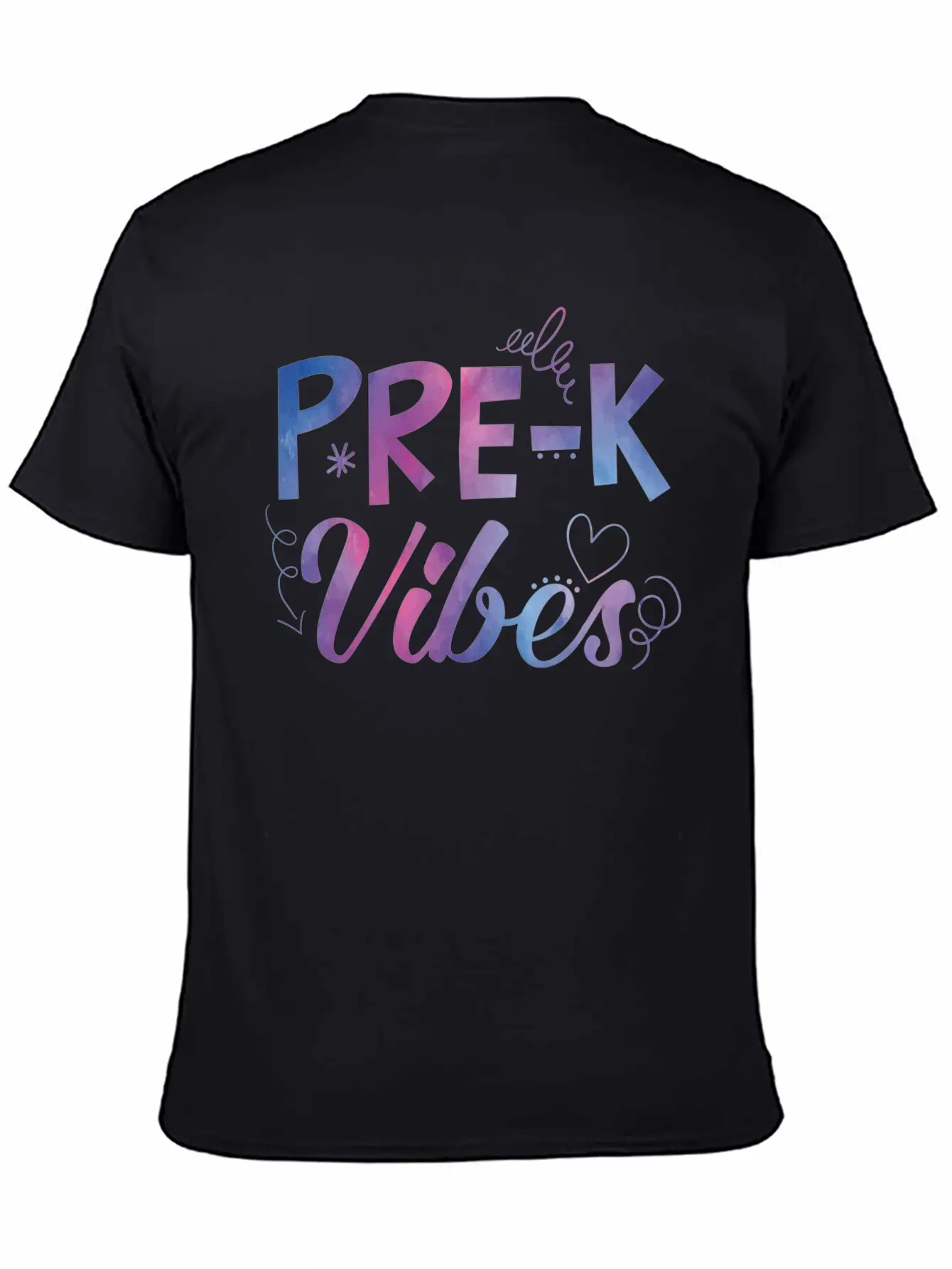 Pre-k Vibes Back To School Tie Dye Teacher Student Lightweight Cotton T-Shirt – Daily Comfort Graphic Shirt
