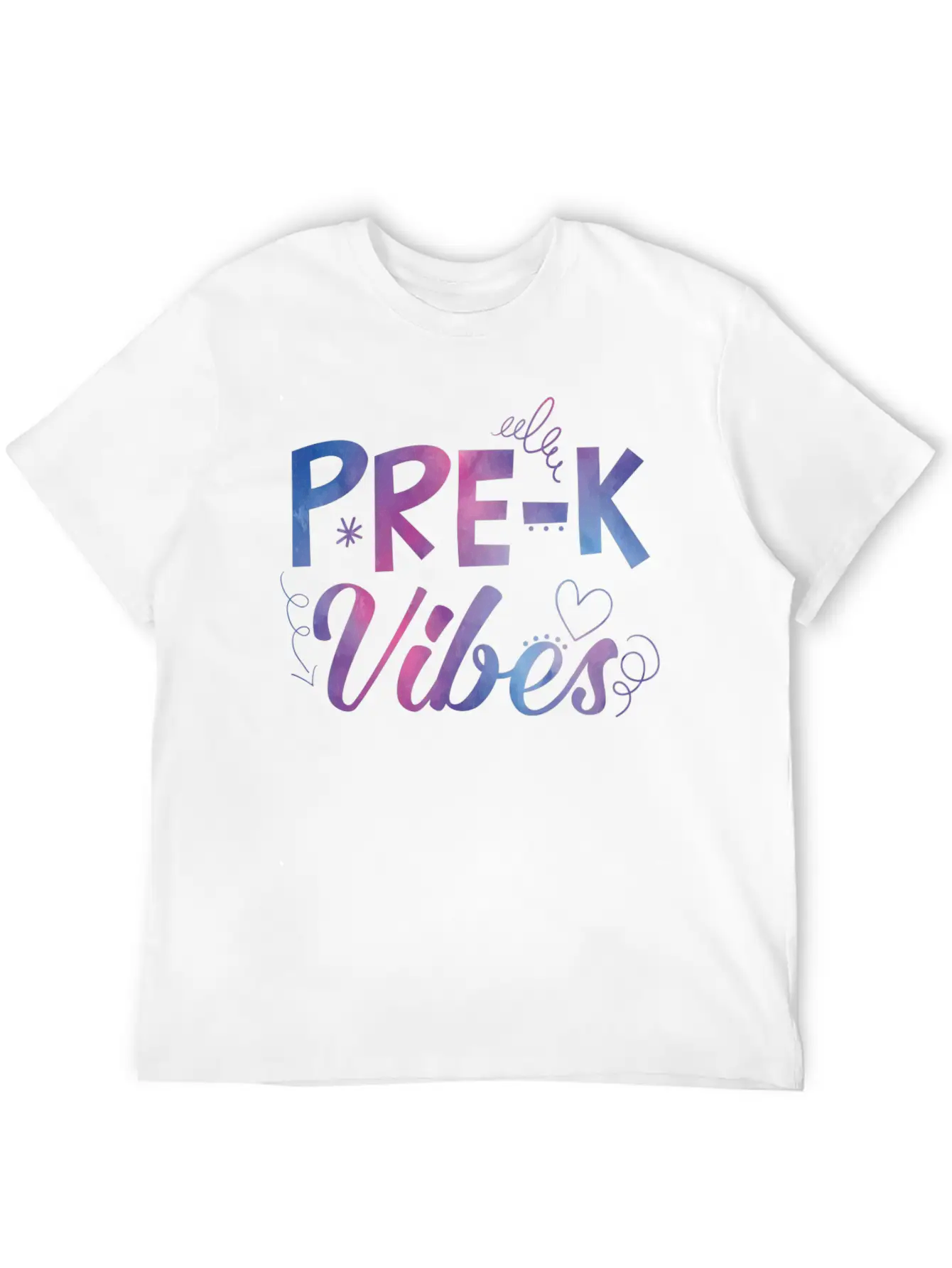 Pre-k Vibes Back To School Tie Dye Teacher Student Lightweight Cotton T-Shirt – Daily Comfort Graphic Shirt