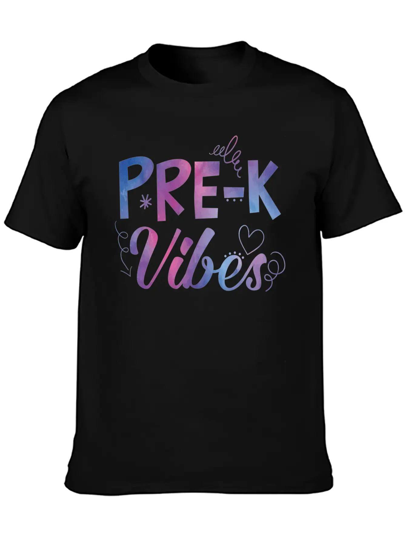 Pre-k Vibes Back To School Tie Dye Teacher Student Lightweight Cotton T-Shirt – Daily Comfort Graphic Shirt