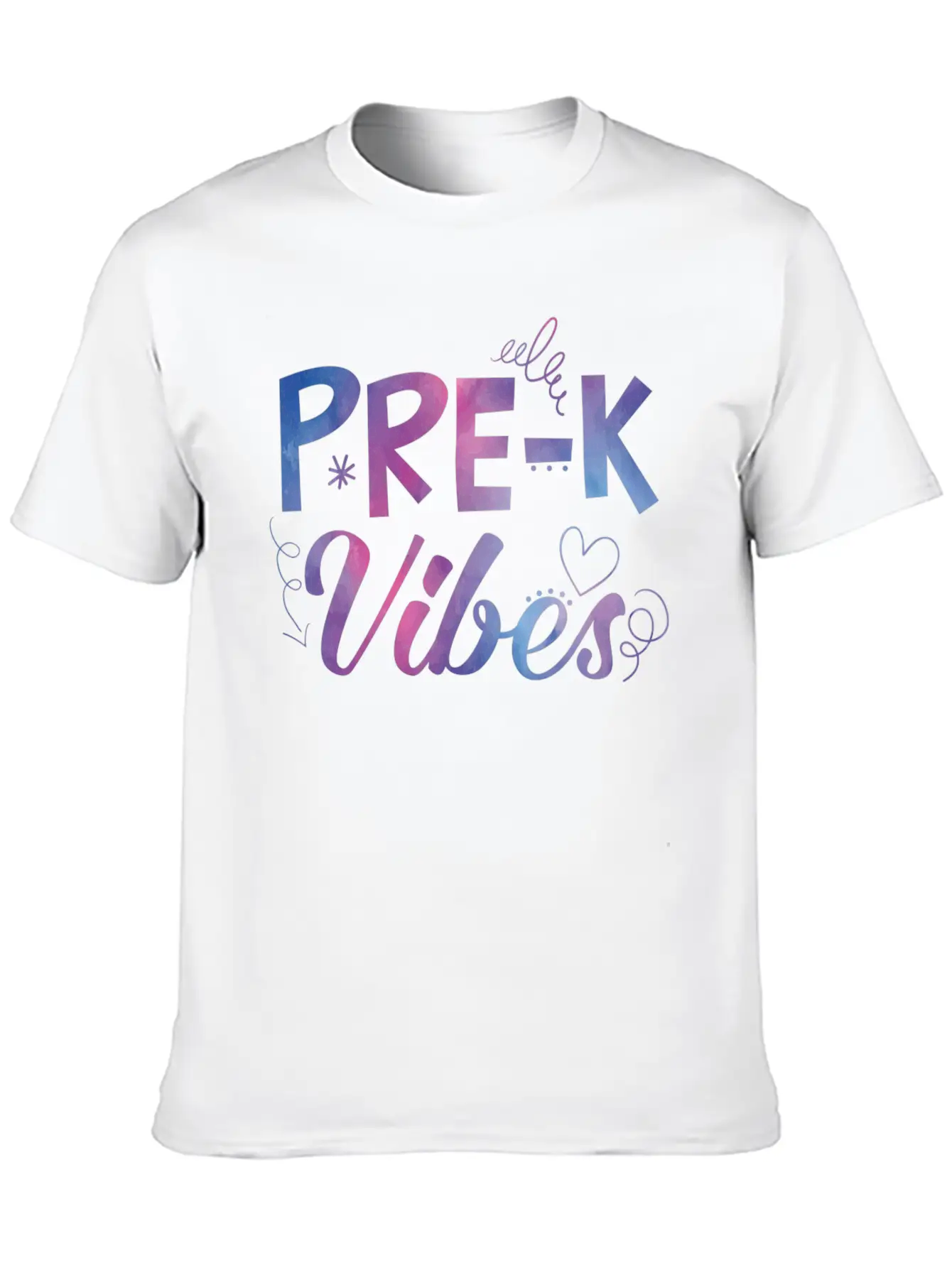 Pre-k Vibes Back To School Tie Dye Teacher Student Lightweight Cotton T-Shirt – Daily Comfort Graphic Shirt