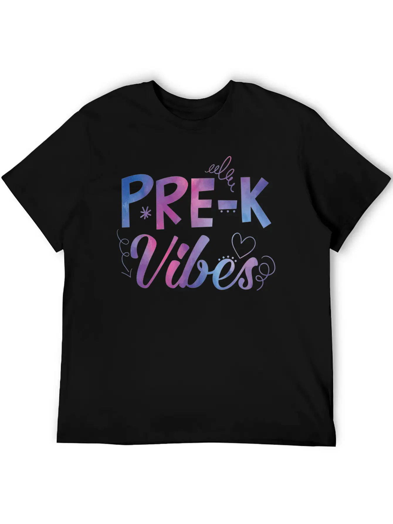 Pre-k Vibes Back To School Tie Dye Teacher Student Lightweight Cotton T-Shirt – Daily Comfort Graphic Shirt