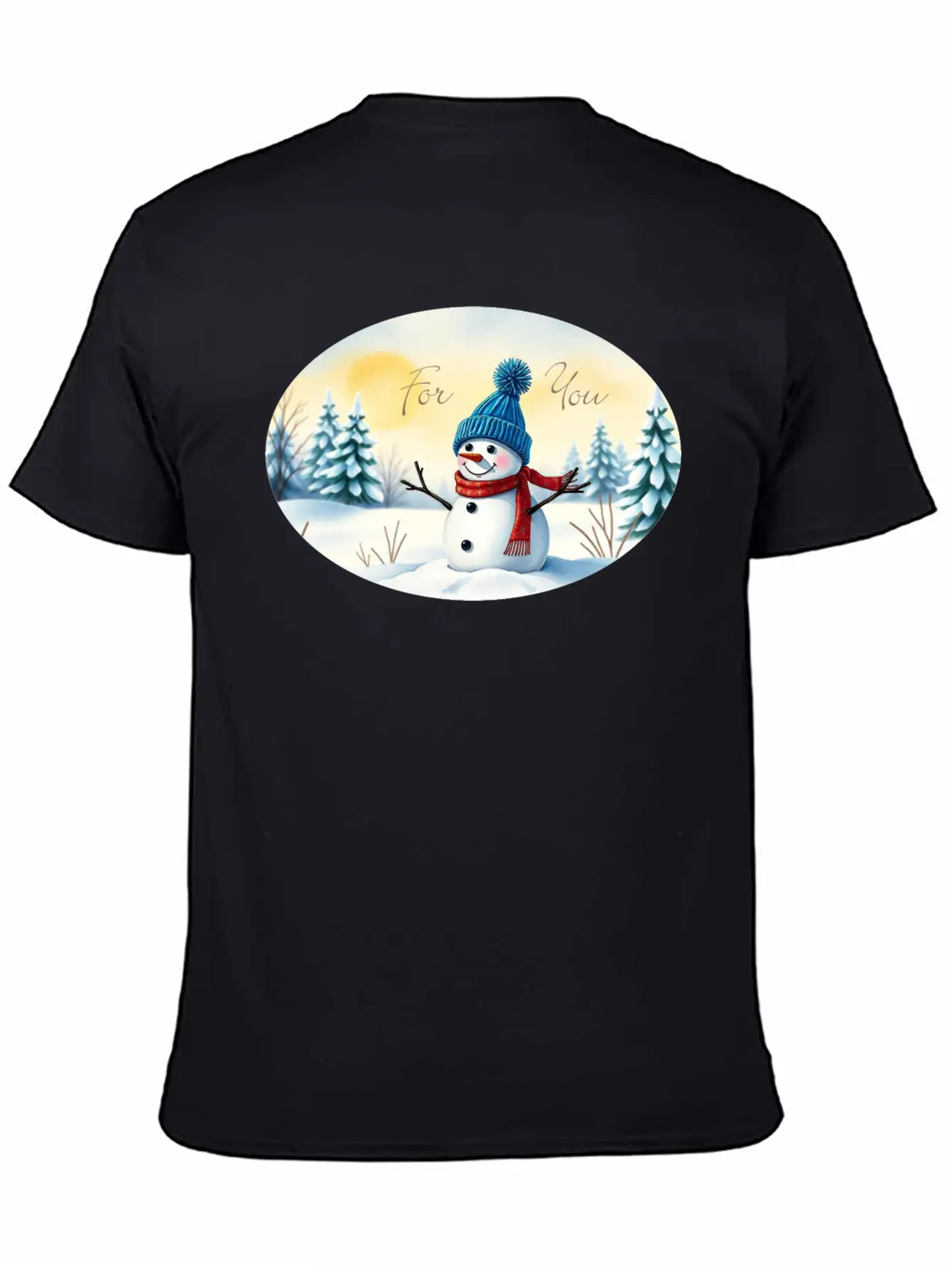 Present Sticker - Snowman - For You Essential Cotton Tee For Daily Outfits – Unisex Style
