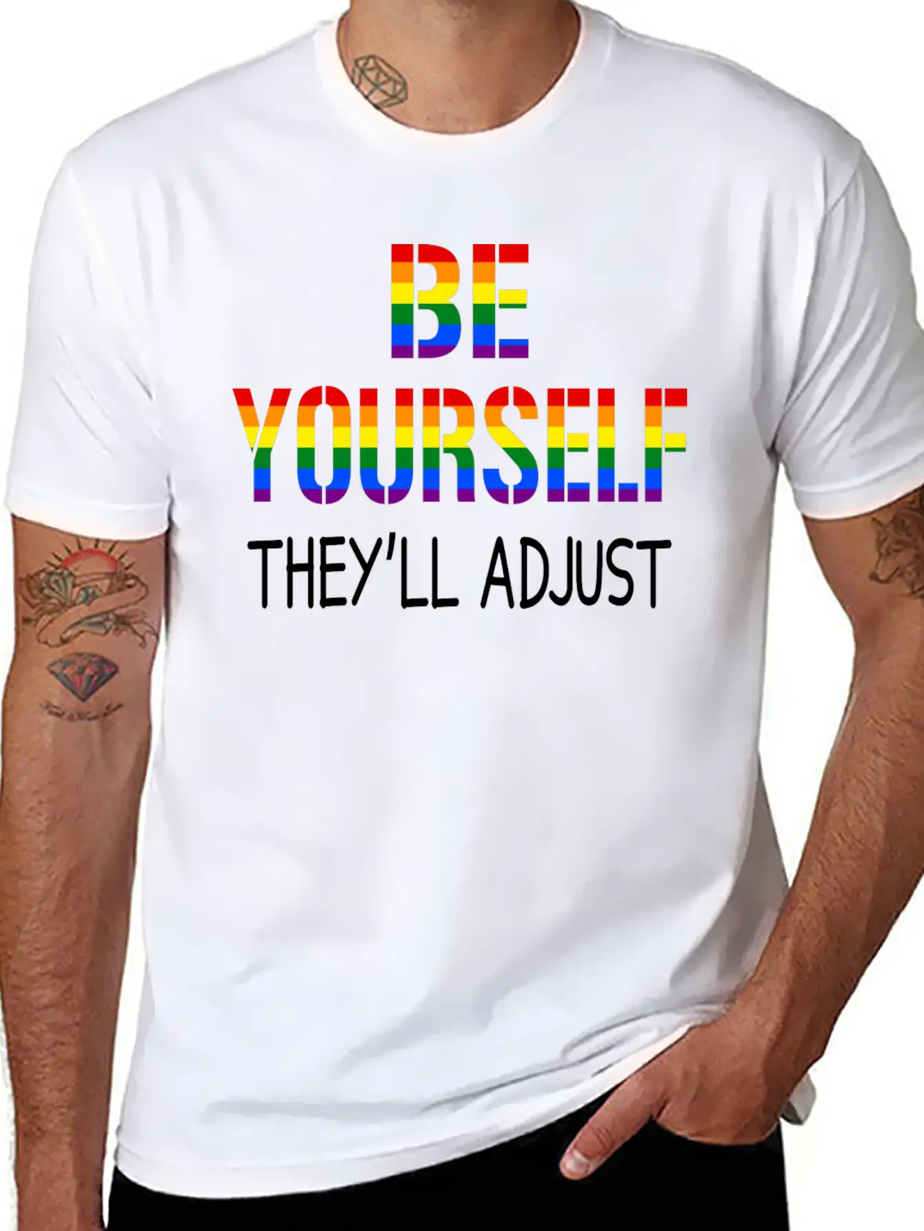 Pride Be Yourself Essential Cotton Tee For Daily Outfits – Unisex Style