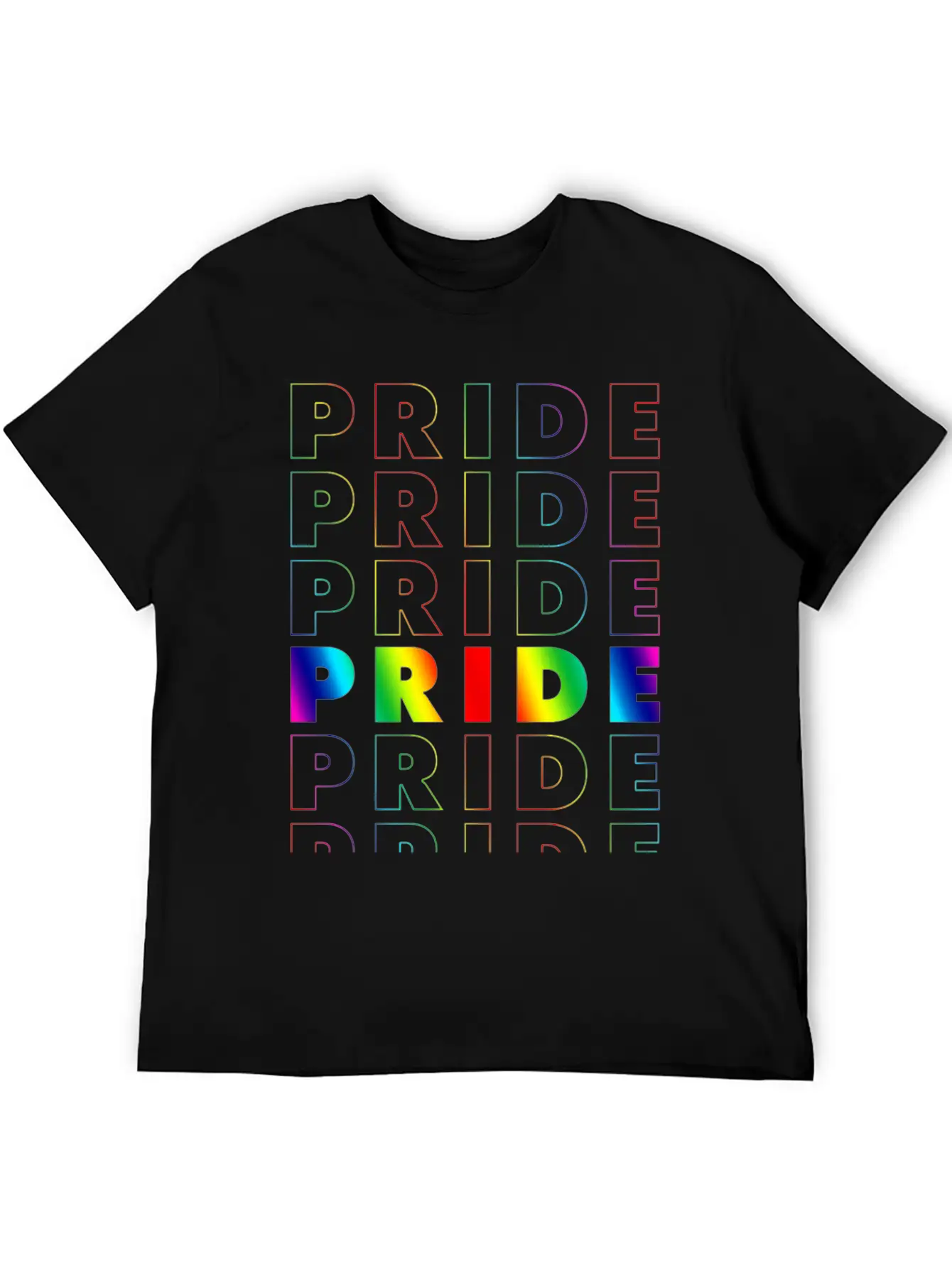 Pride Gradient Repeat Soft Cotton Short Sleeve Tee – Unisex Wardrobe Staple