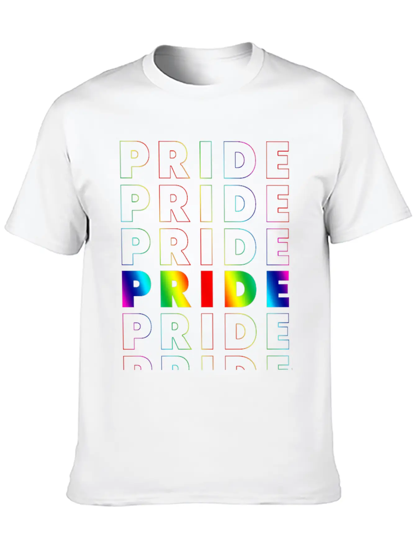 Pride Gradient Repeat Soft Cotton Short Sleeve Tee – Unisex Wardrobe Staple