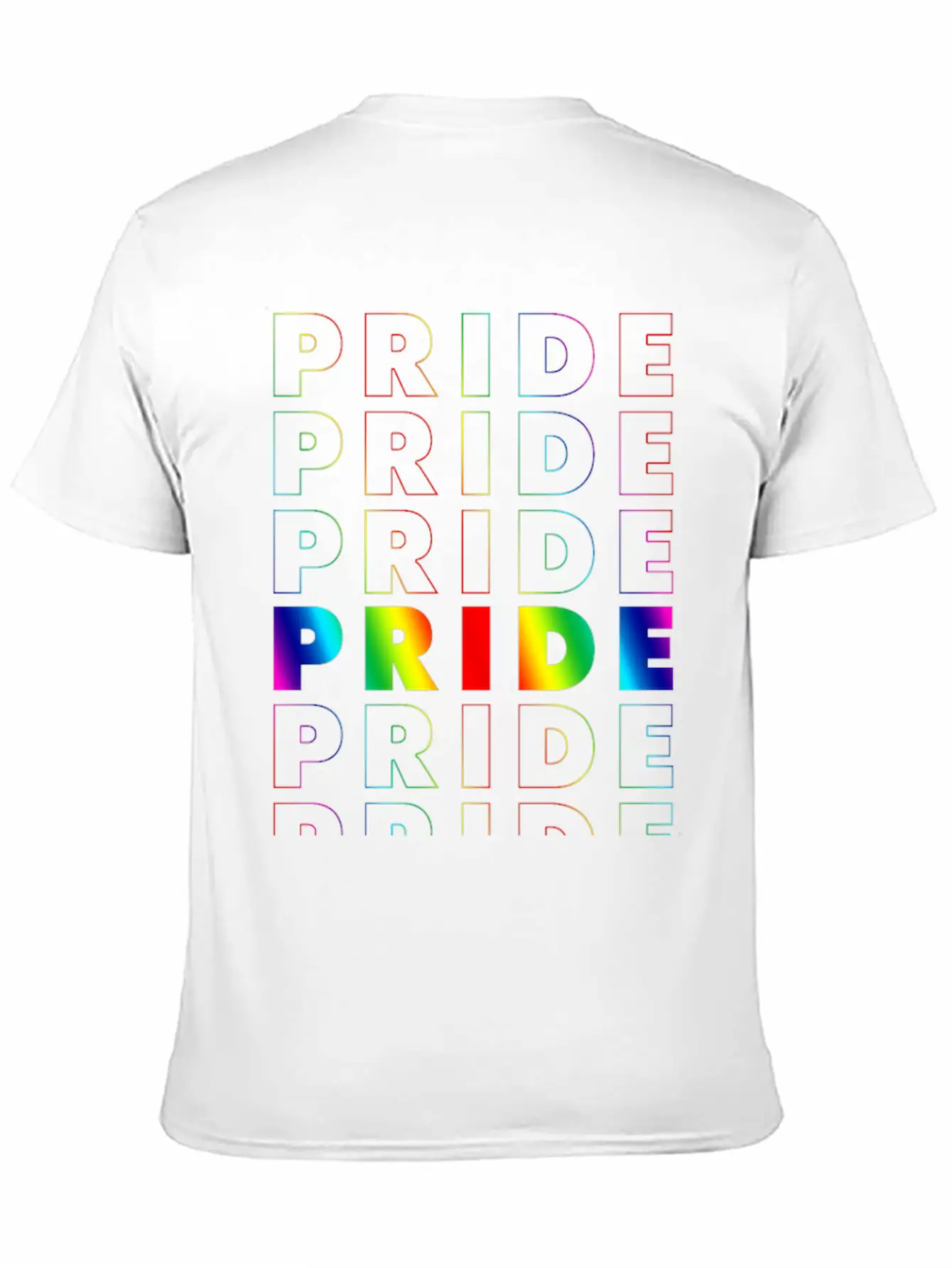 Pride Gradient Repeat Soft Cotton Short Sleeve Tee – Unisex Wardrobe Staple